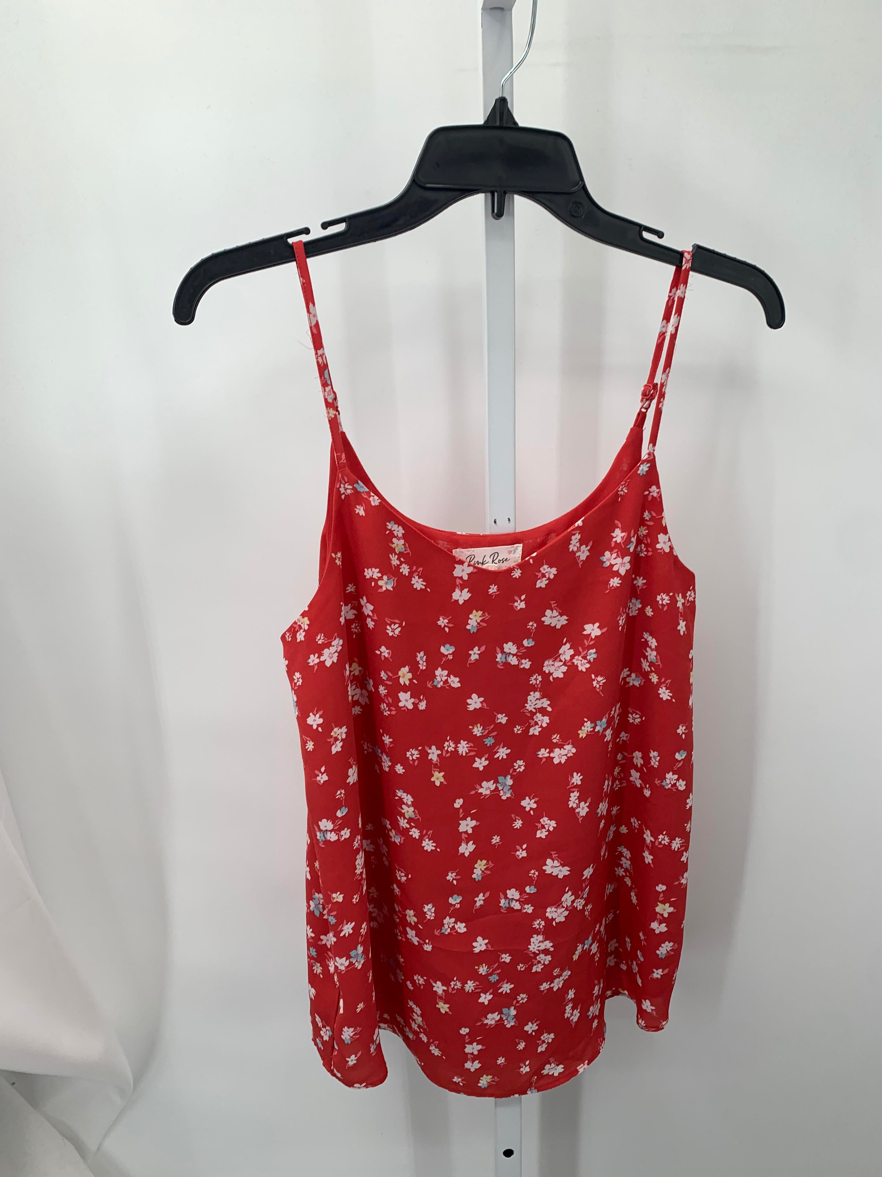 Pink Rose Size Medium Juniors Sleeveless Shirt
