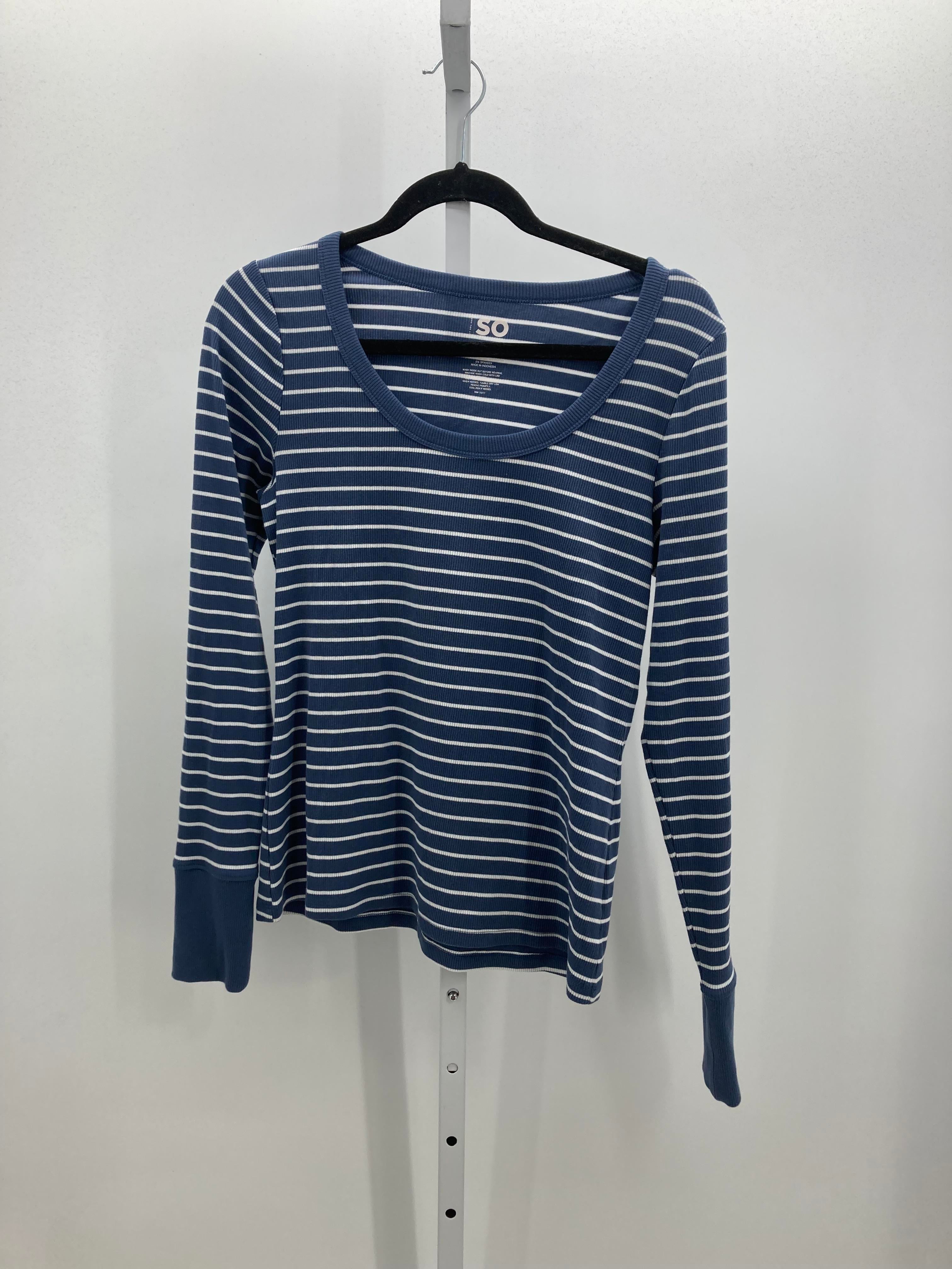 SO Size Large Juniors Long Sleeve Shirt