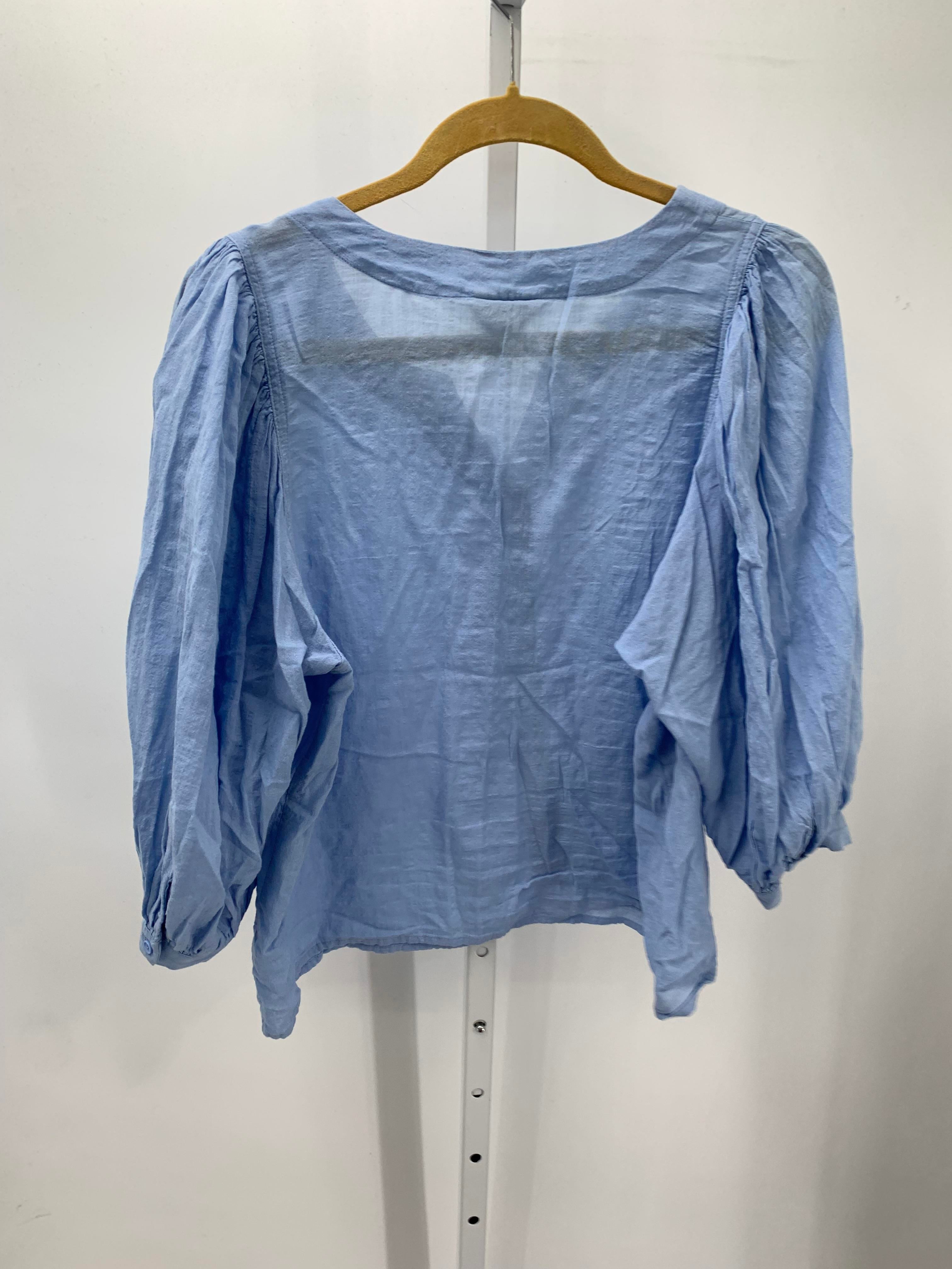 A.N.A. Size Large Petite Petite 3/4 Sleeve Shirt