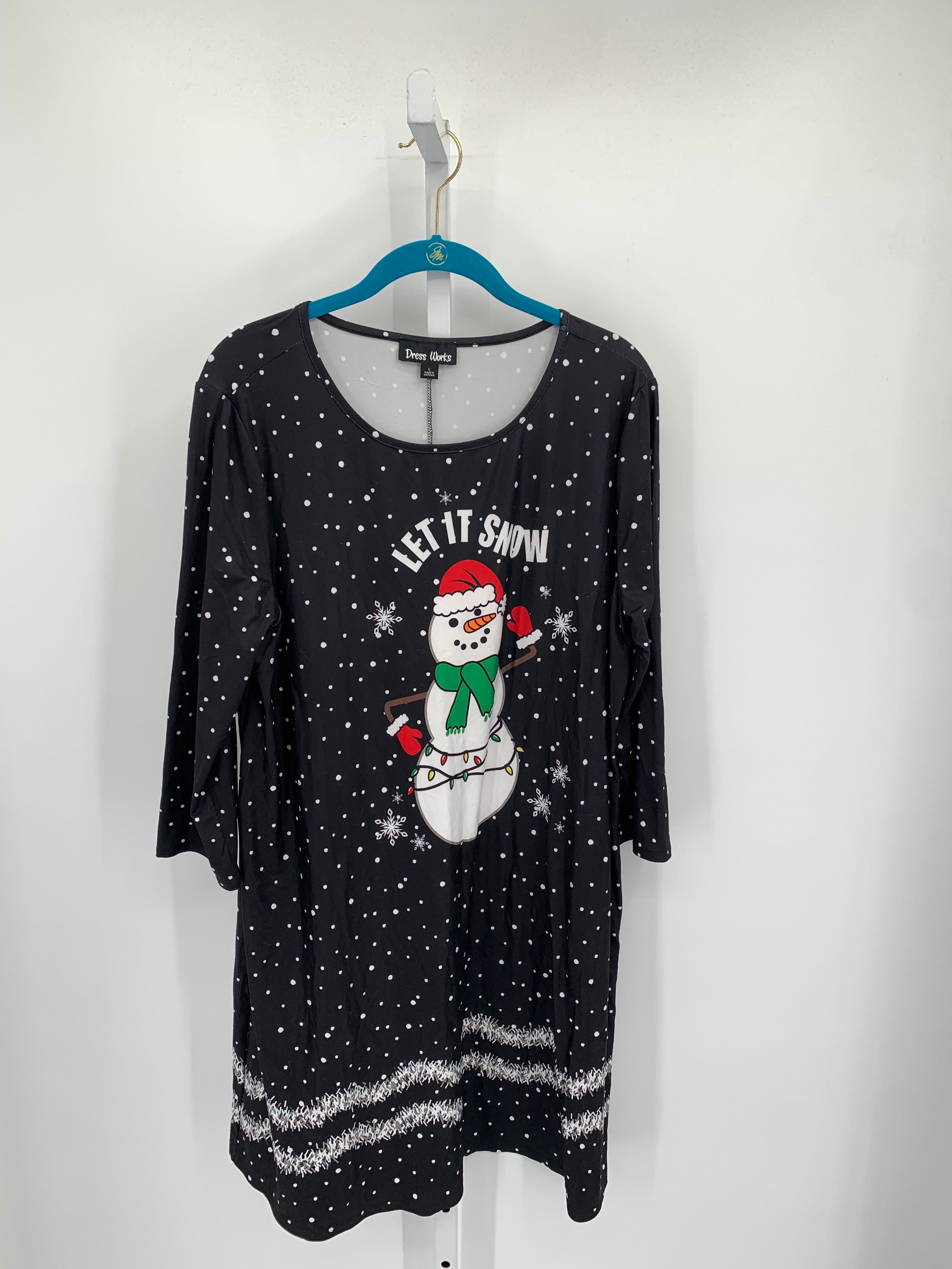 LONG SLV DRESS LET IT SNOW.