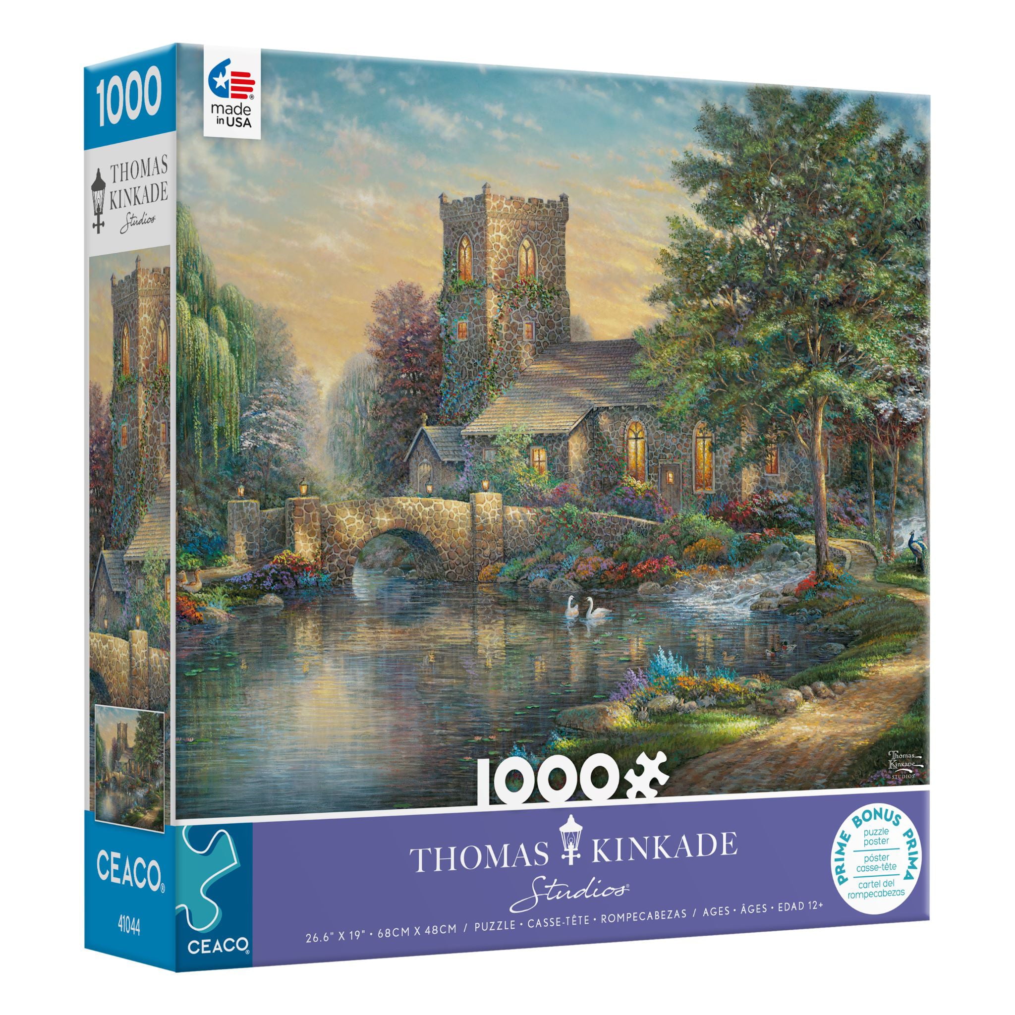 Ceaco - Thomas Kinkade - Willow Wood Chapel - 1000 Piece Jigsaw Puzzle - SEALED