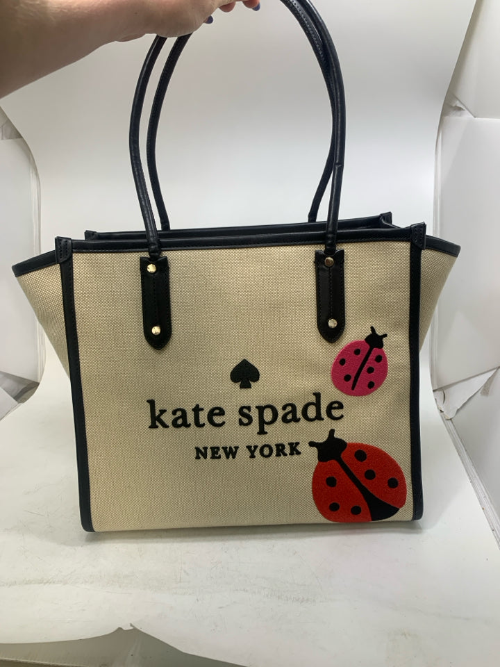 Kate Spade Large Ella Dottie LadyBug Tote Bag