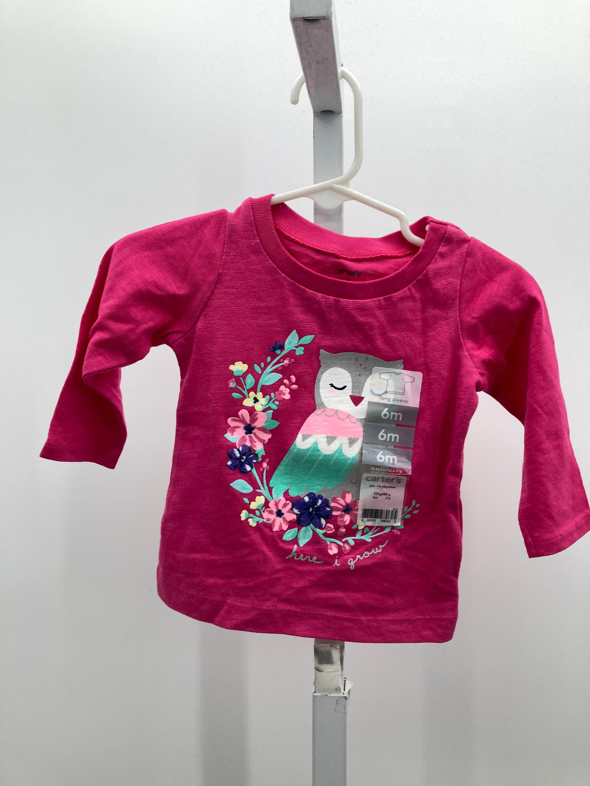 Carters Size 6 Months Girls Long Sleeve Shirt