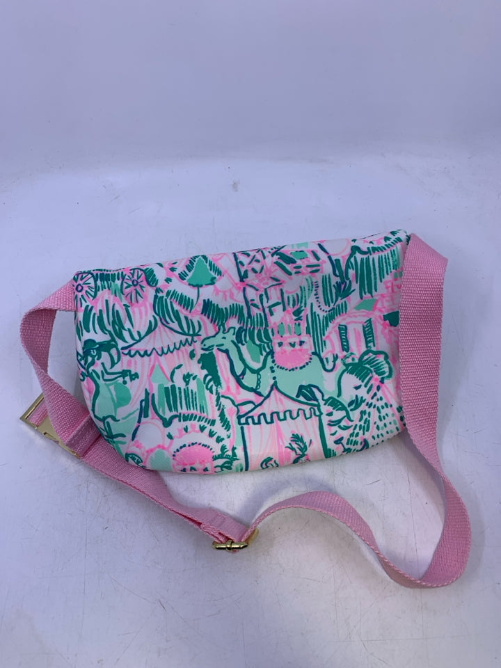 Pink/Teal Patterned Waist Pack