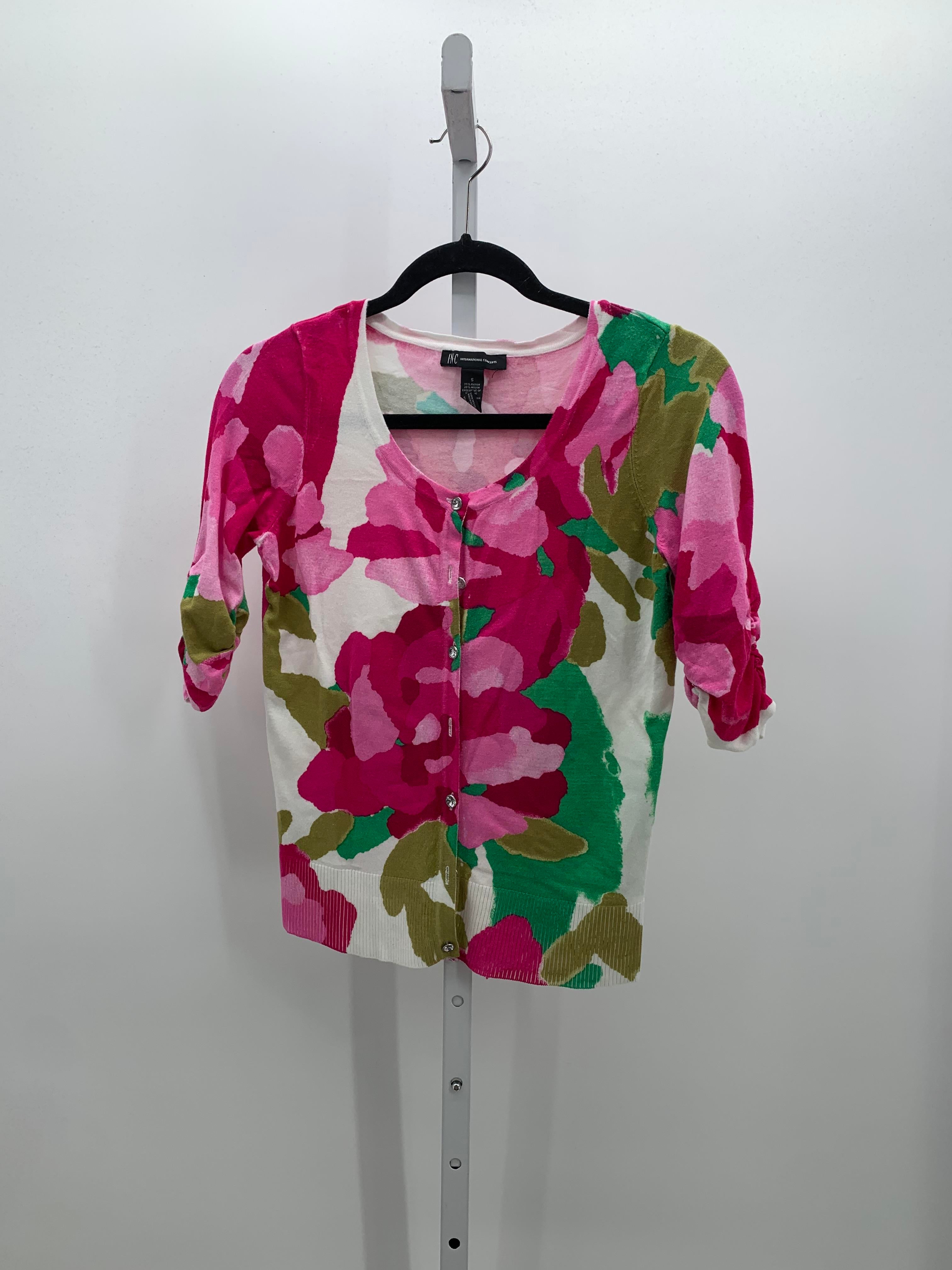 INC Size Small Misses Short Slv Sweater