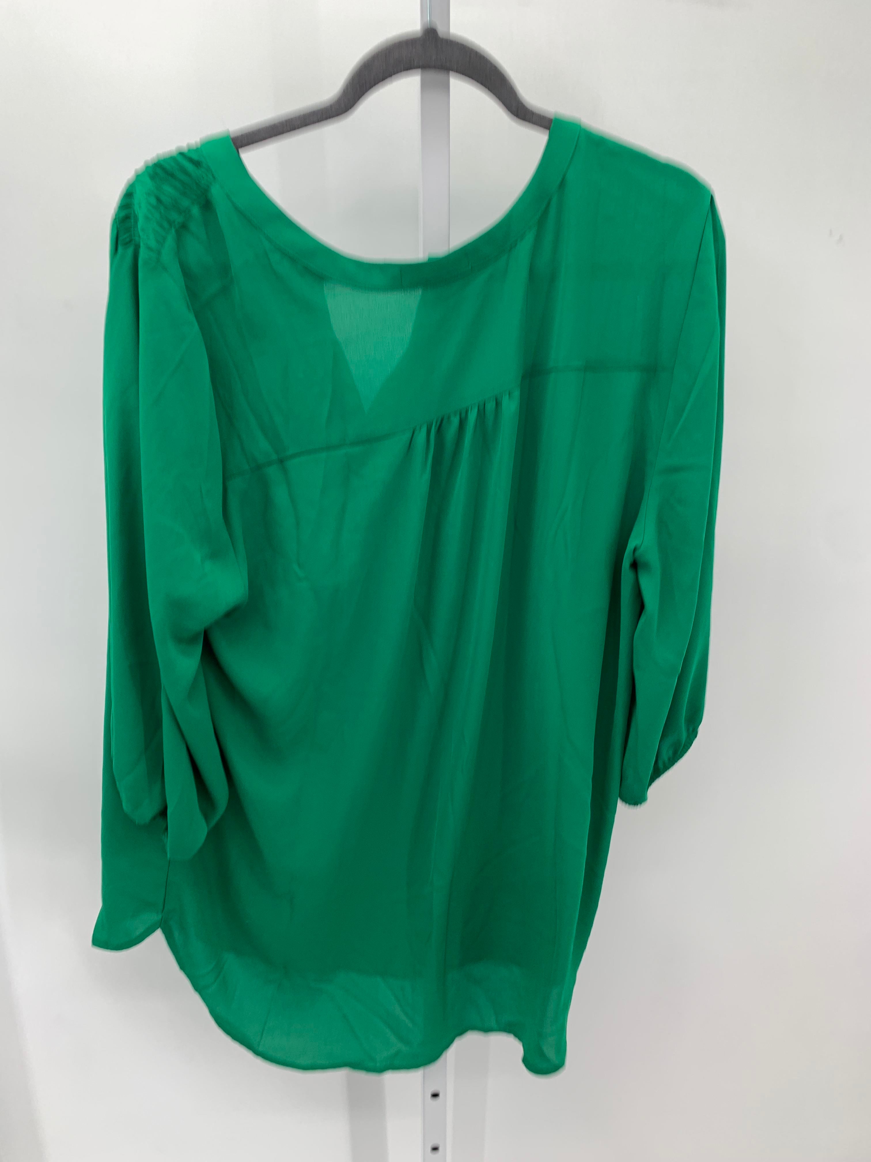 Pleione Size Extra Large Misses 3/4 Sleeve Shirt