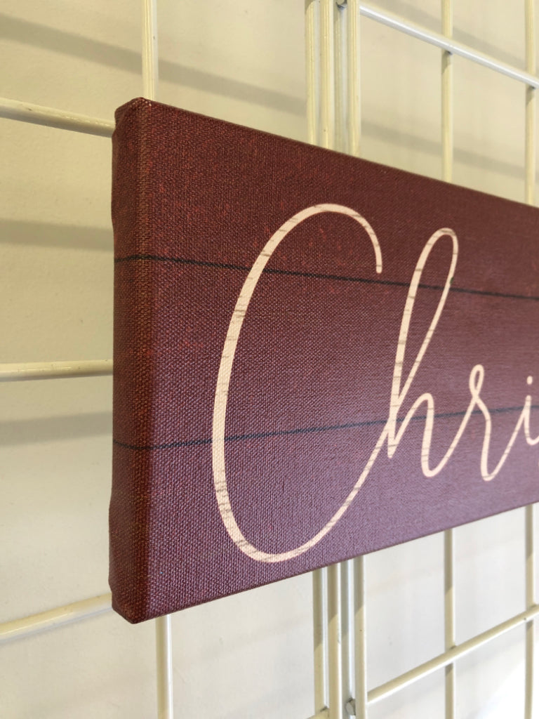 CHRISTMAS-CANVAS MAROON  WALL DECOR.