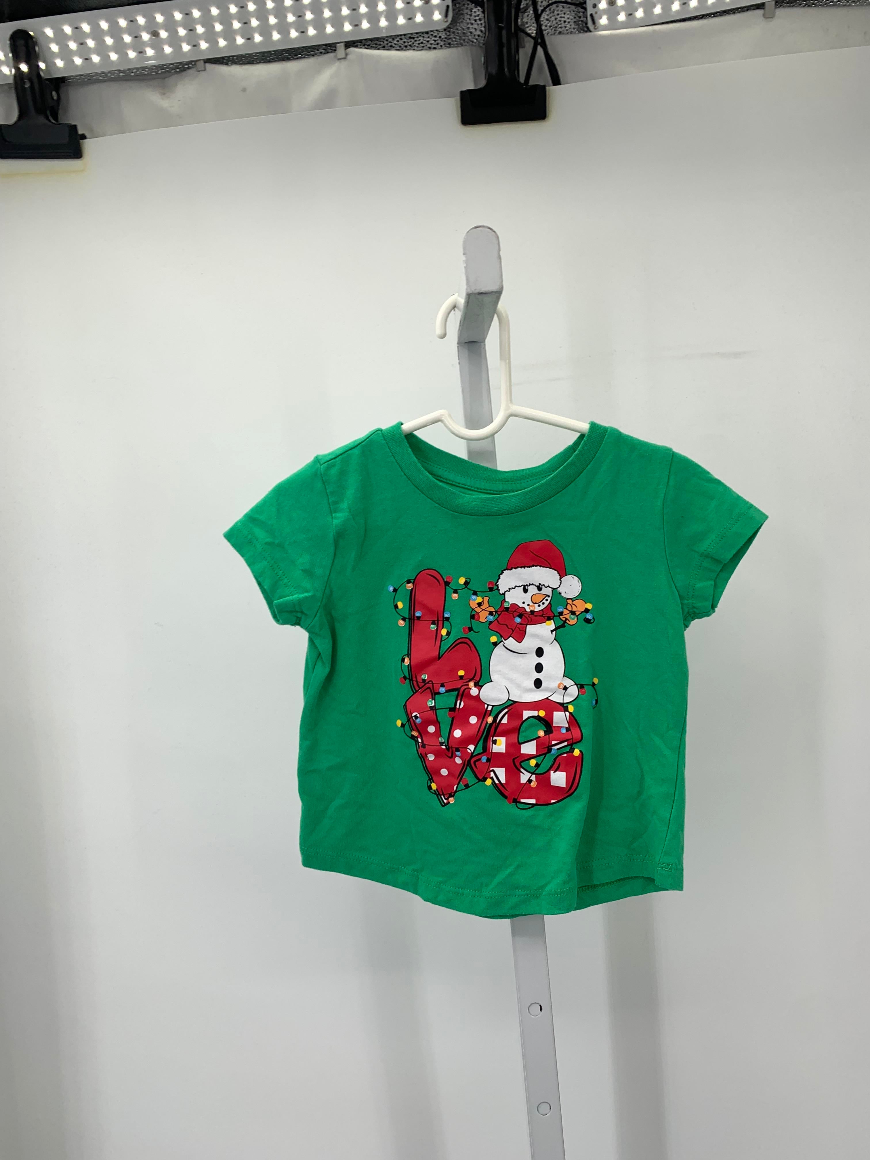 SHORT SLV SHIRT LOVE SNOWMAN
