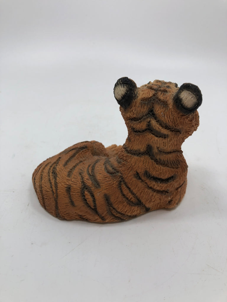 STONE TIGER LAYING DOWN FIGURINE.