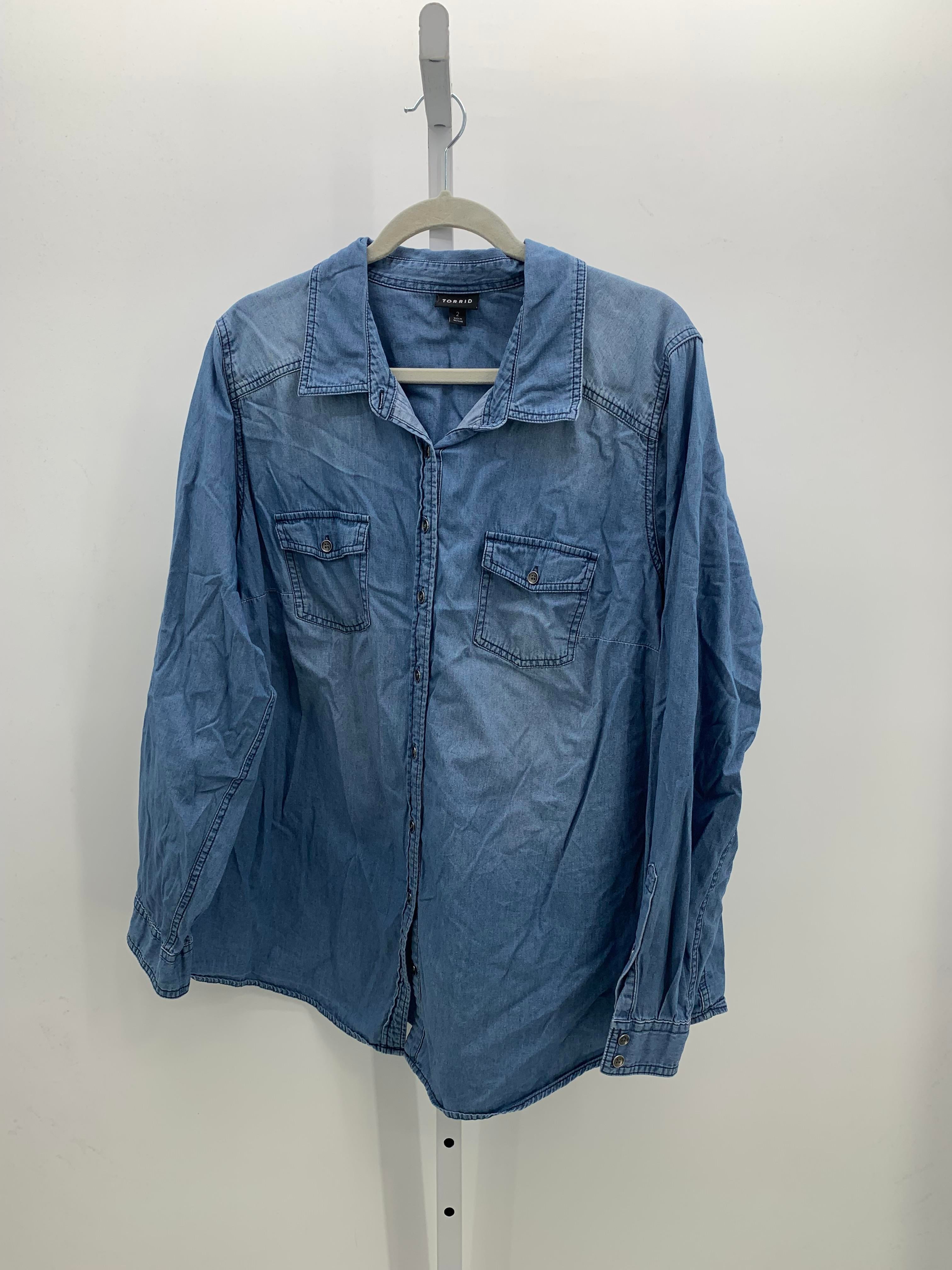 Torrid Size 2X Womens Long Sleeve Shirt