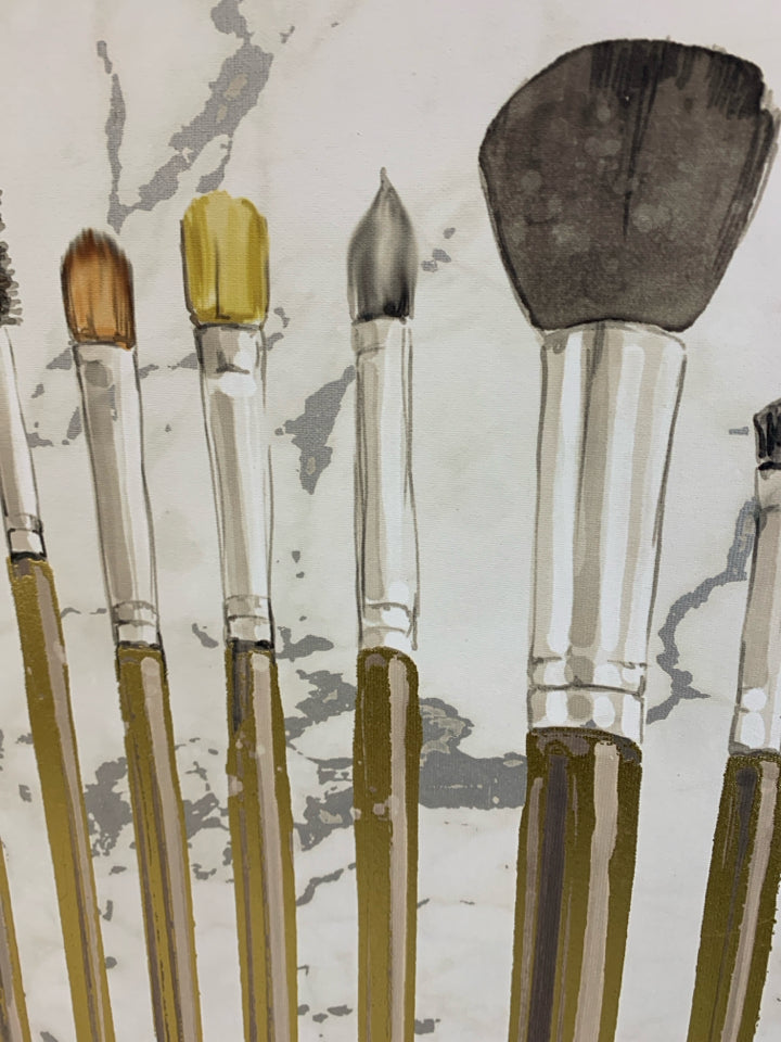 MAKEUP BRUSH CANVAS PRINT.