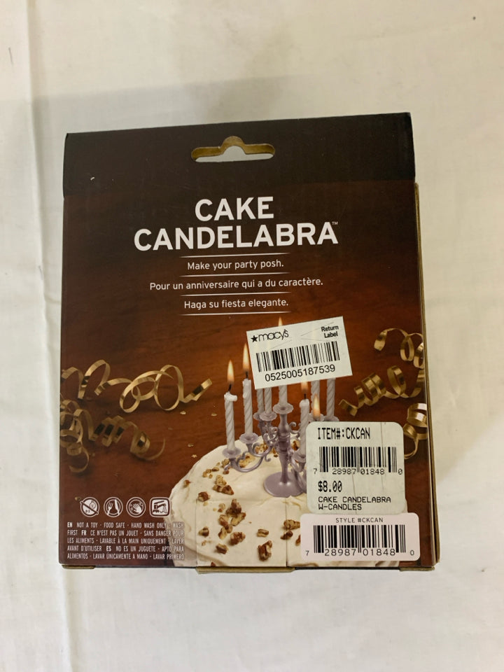 NIB CAKE CANDELABRA.