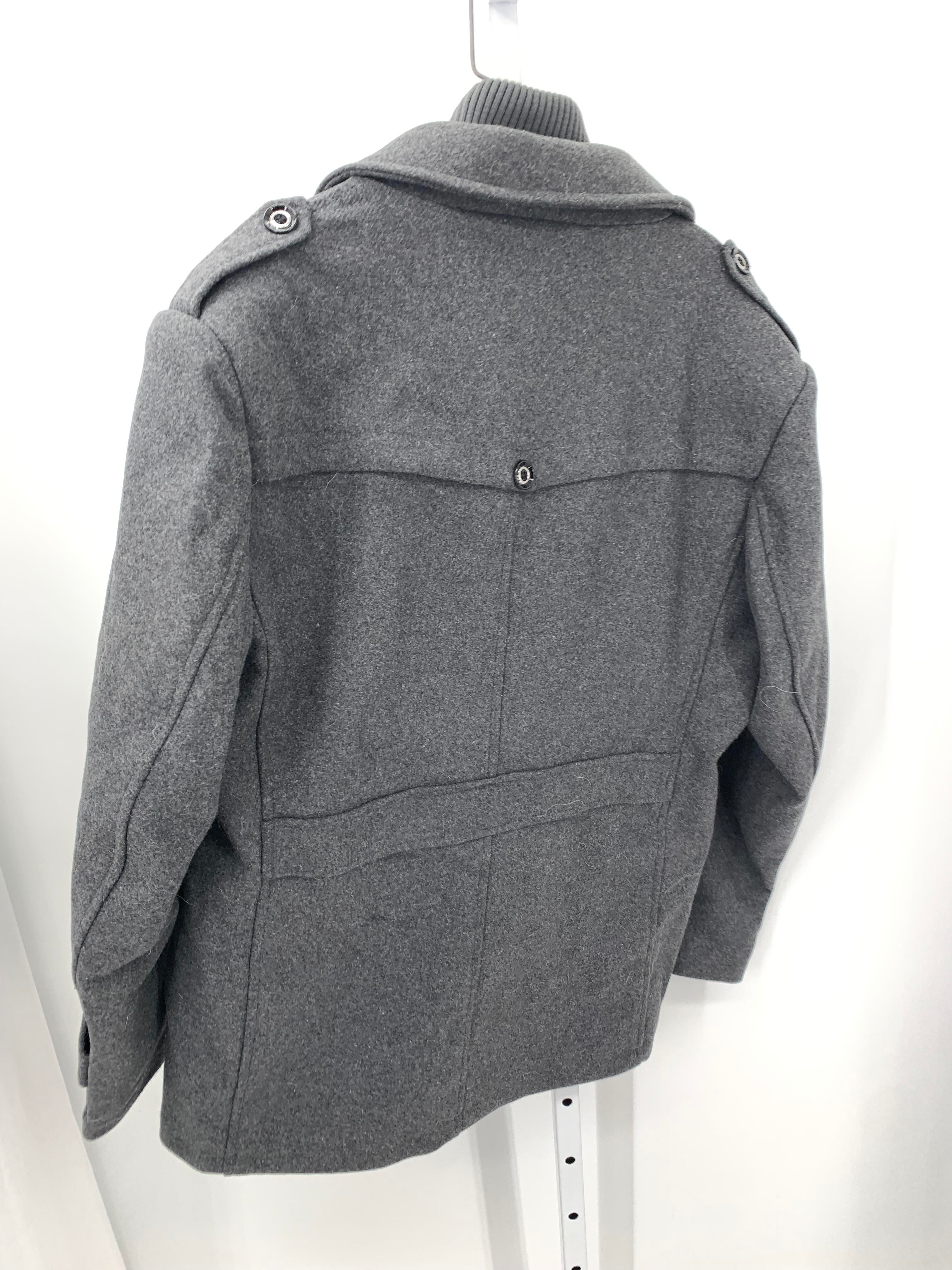 WOOL BLEND BTN DOWN JACKET.