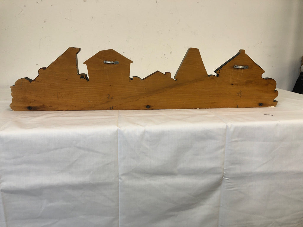 PRIMITIVE BIRDHOUSE SHELF WALL ART.