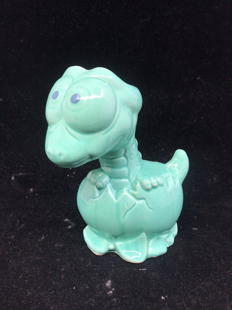 TEAL DINOSAUR PLANTER.