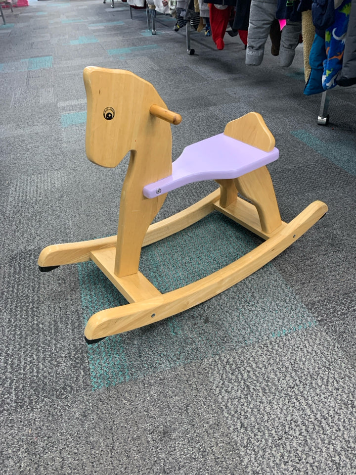 LIGHT WOOD ROCKING HORSE