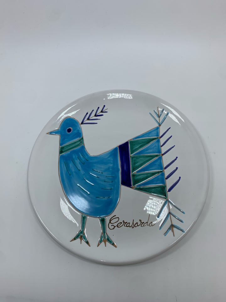 CERASARDA PEACOCK PLATE.