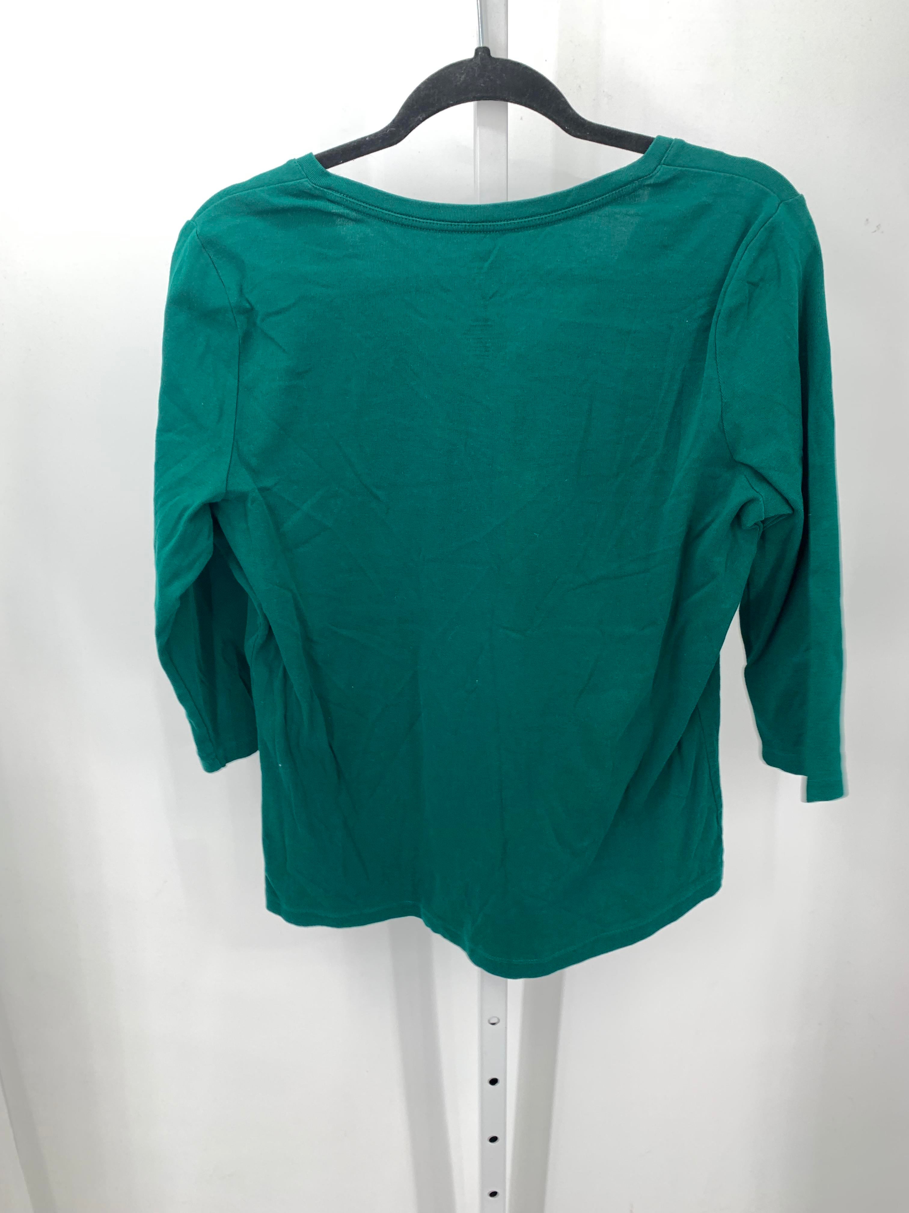 St. Johns Bay Size Large Misses 3/4 Sleeve Shirt