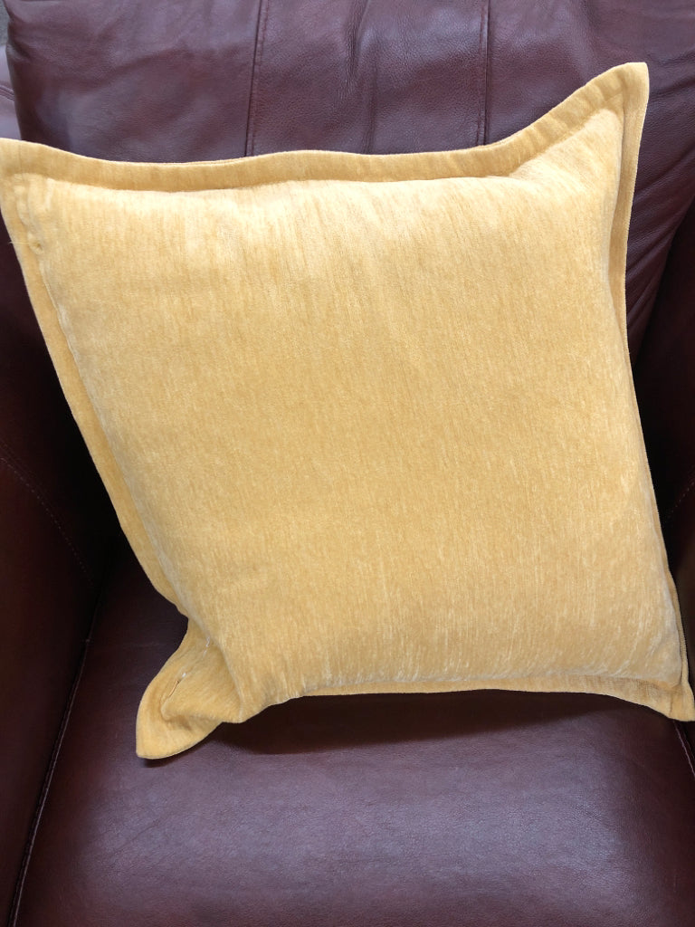 YELLOW THROW PILLOW.