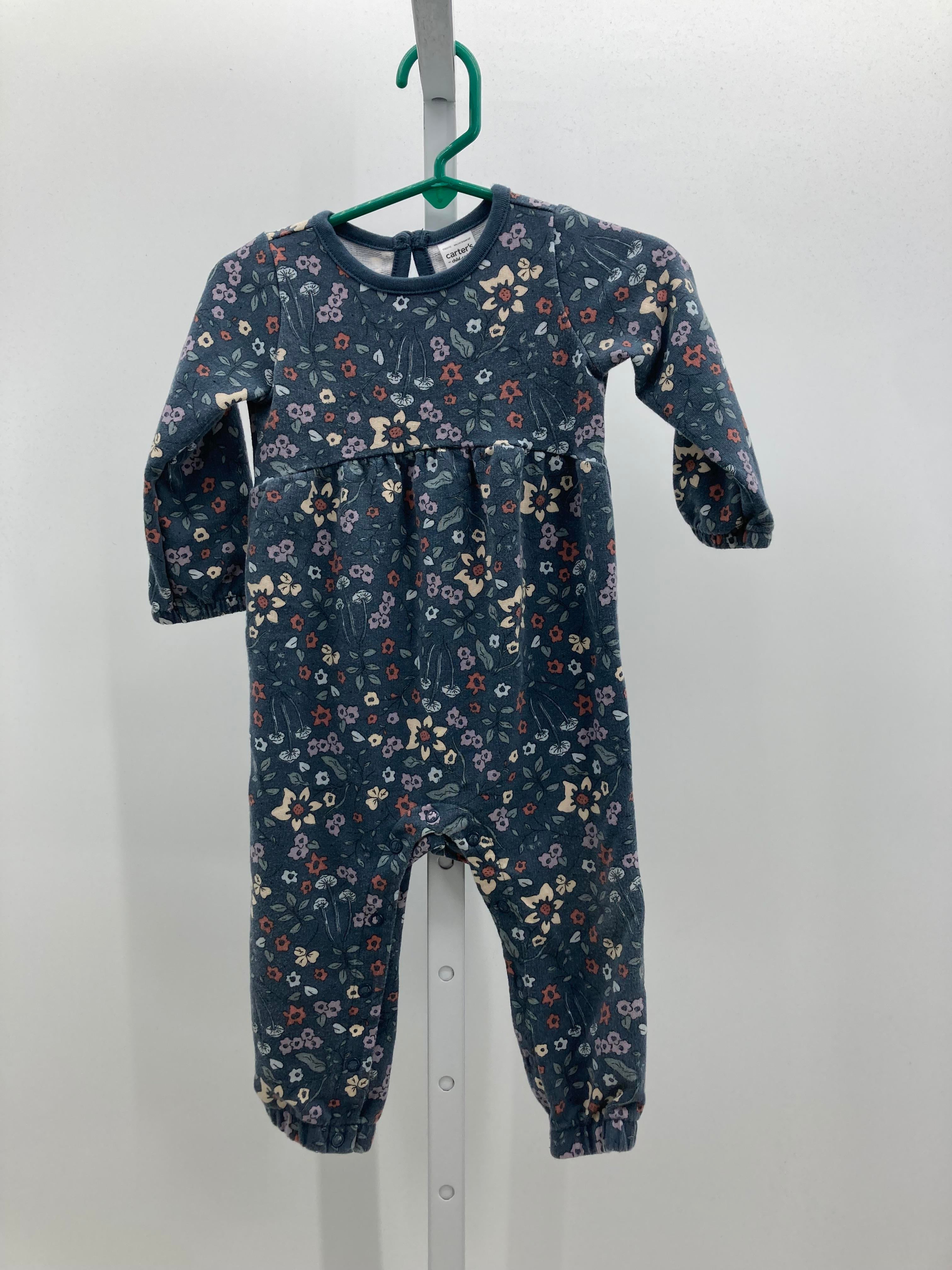 Carters Size 12 Months Girls Long Slv. Romper