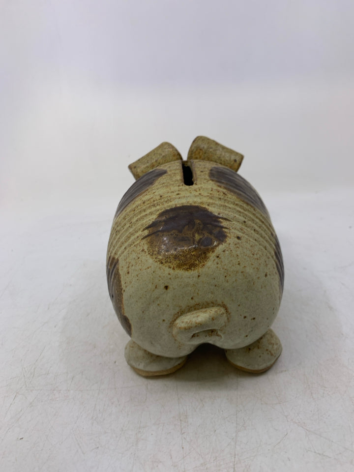 PIGGY BANK W/ BROWN SPOTS CORK NOSE.