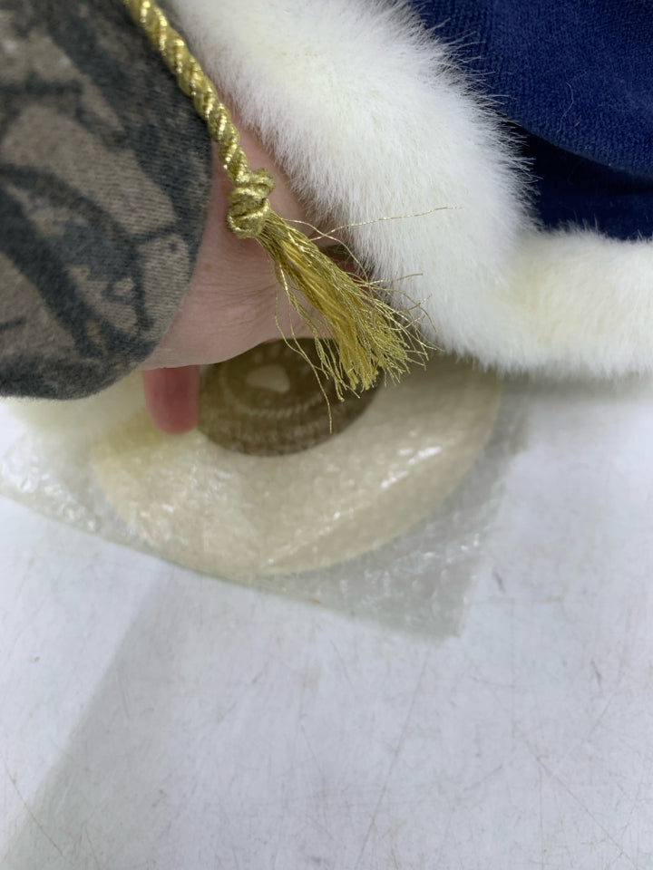 WHITE ANGEL BEAR W/ BLUE DRESS HOLDING SMALL BEAR BOYDS BEAR.