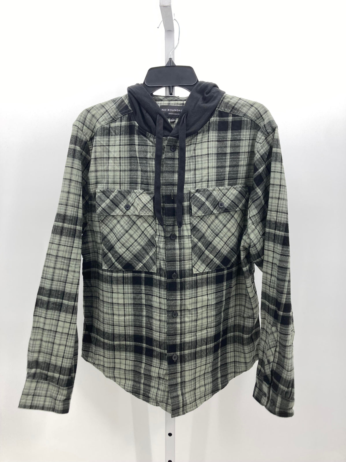 HOODED BLACK PLAID