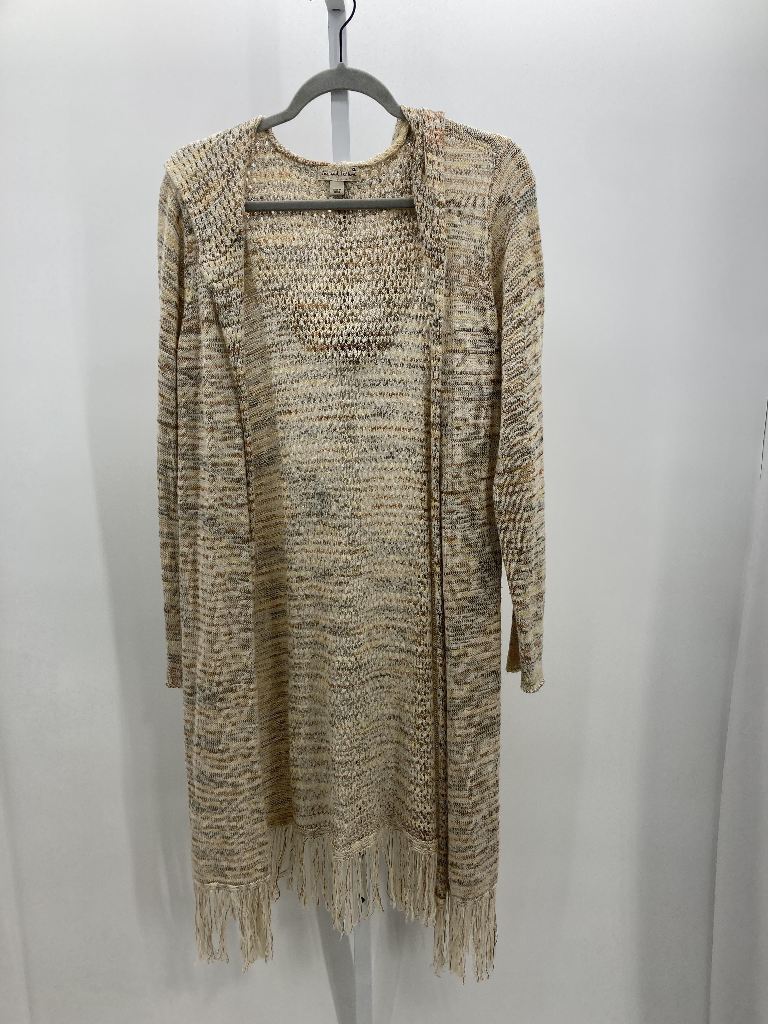 Live and Let Live Size Extra Large Juniors Cardigan