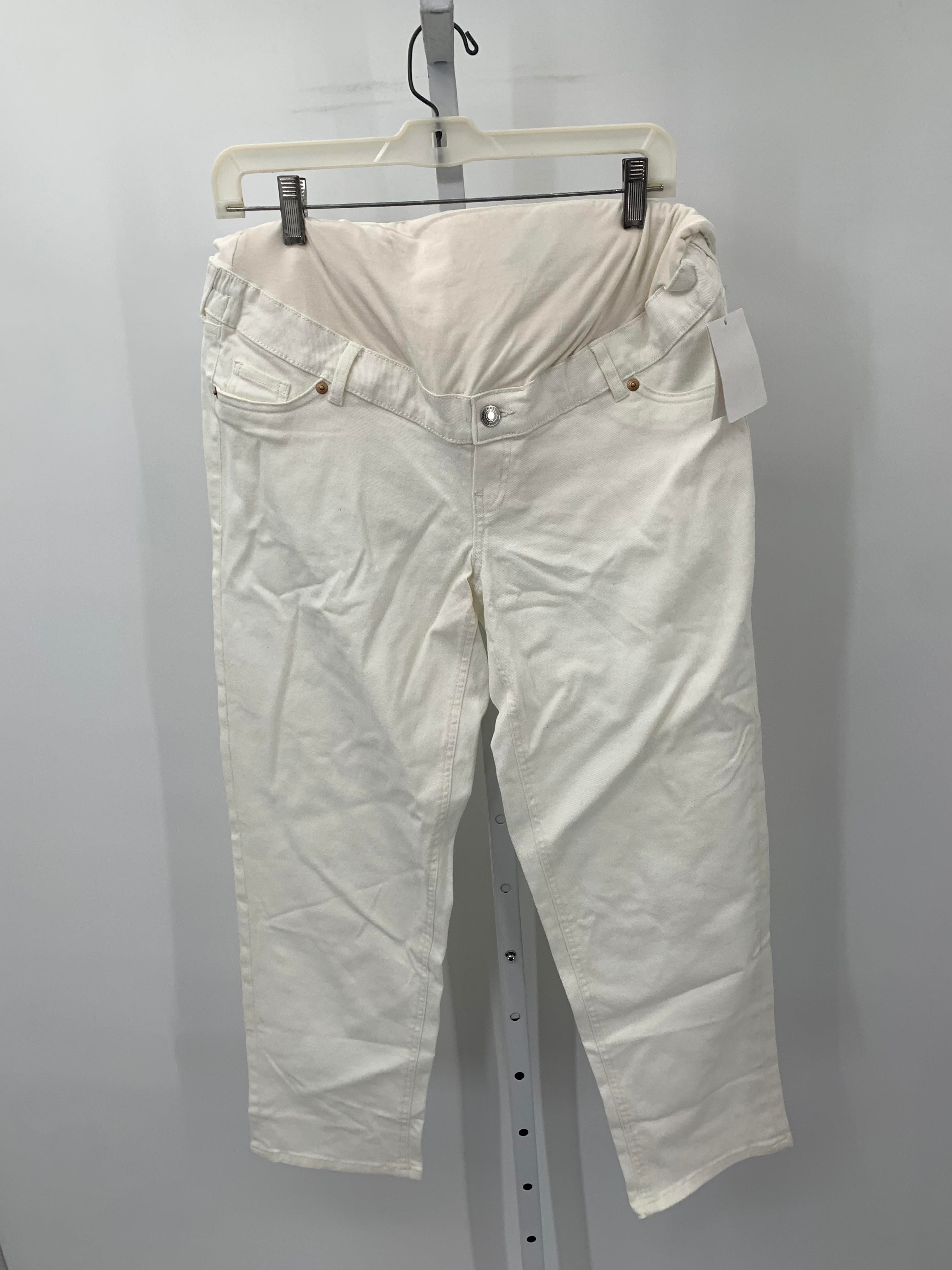 H&M White Size Medium Maternity Jeans