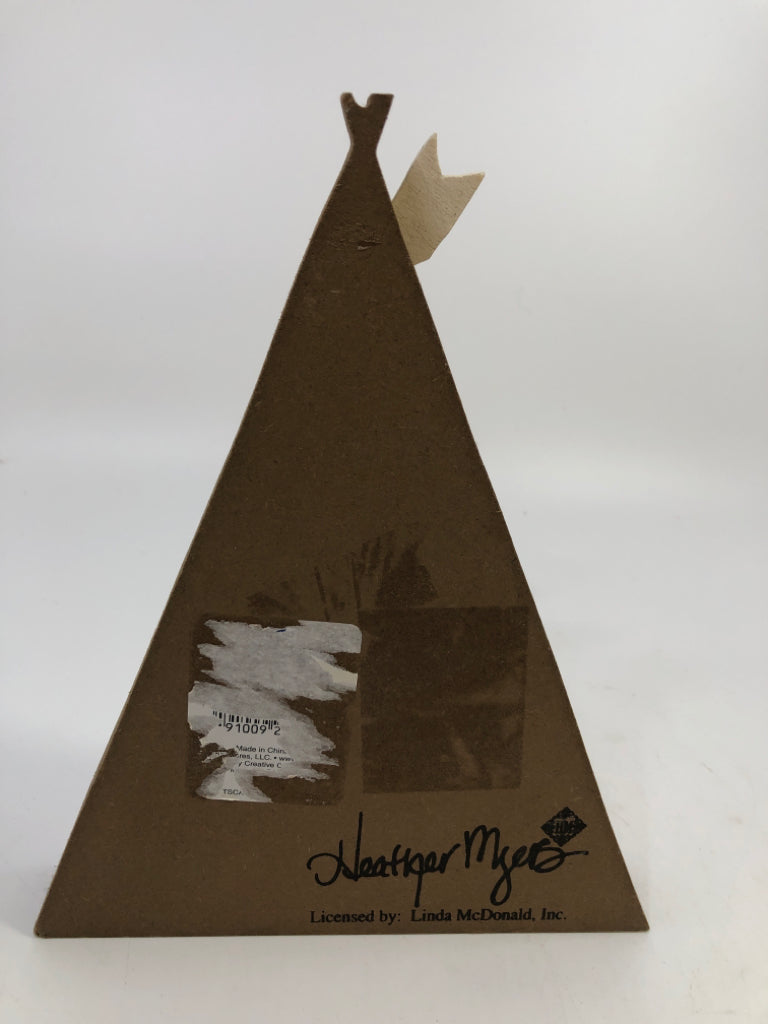 WOOD TEEPEE ALL WHO WANDER WOOD BLOCK.