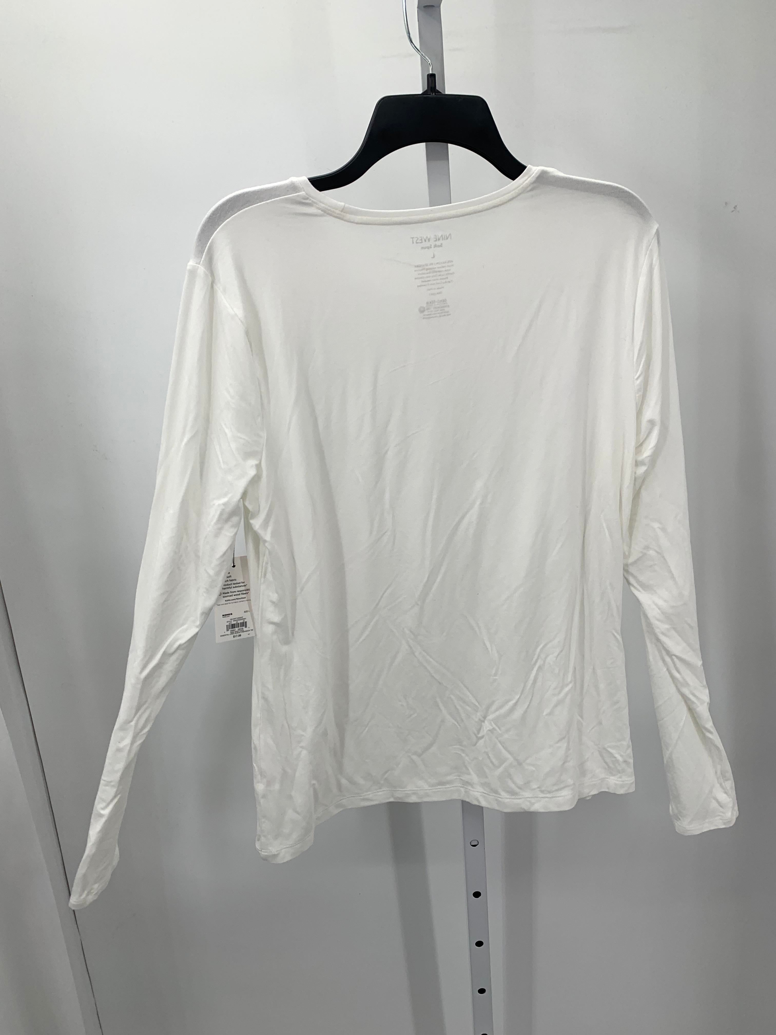 Nine West Size Large Misses Long Sleeve Shirt