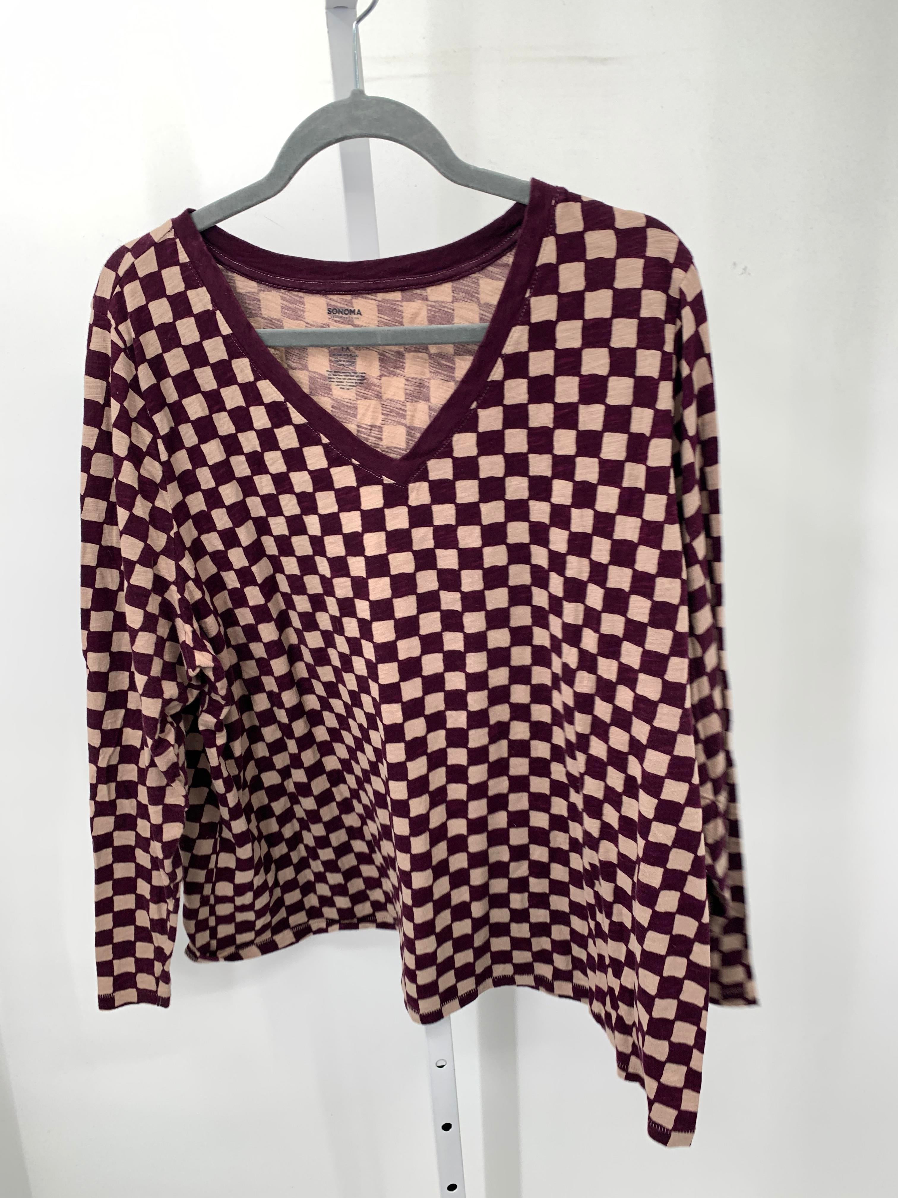 Sonoma Size 1X Womens Long Sleeve Shirt