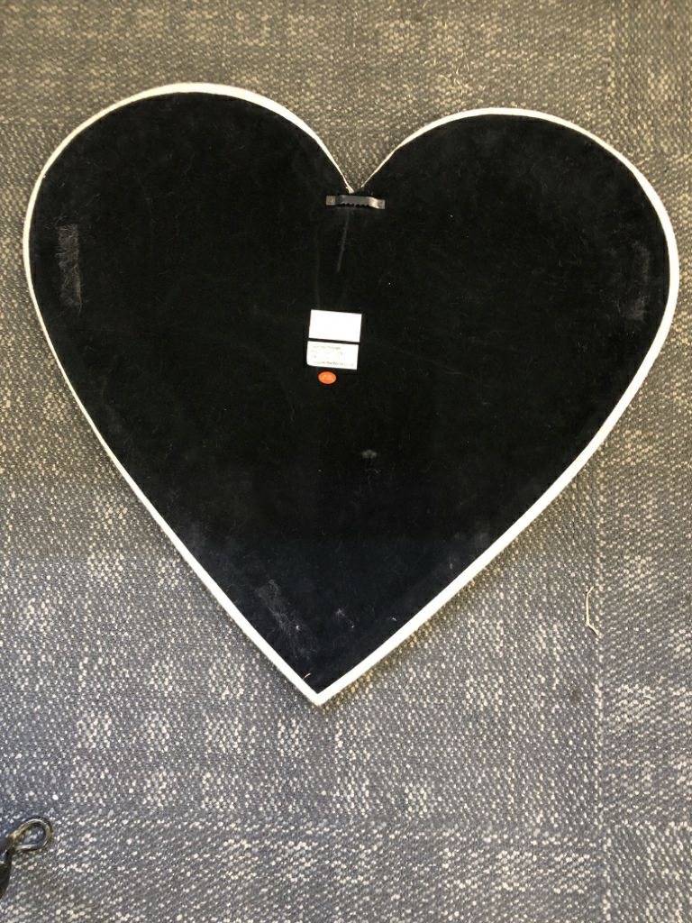 GREY HEART CORK BOARD.