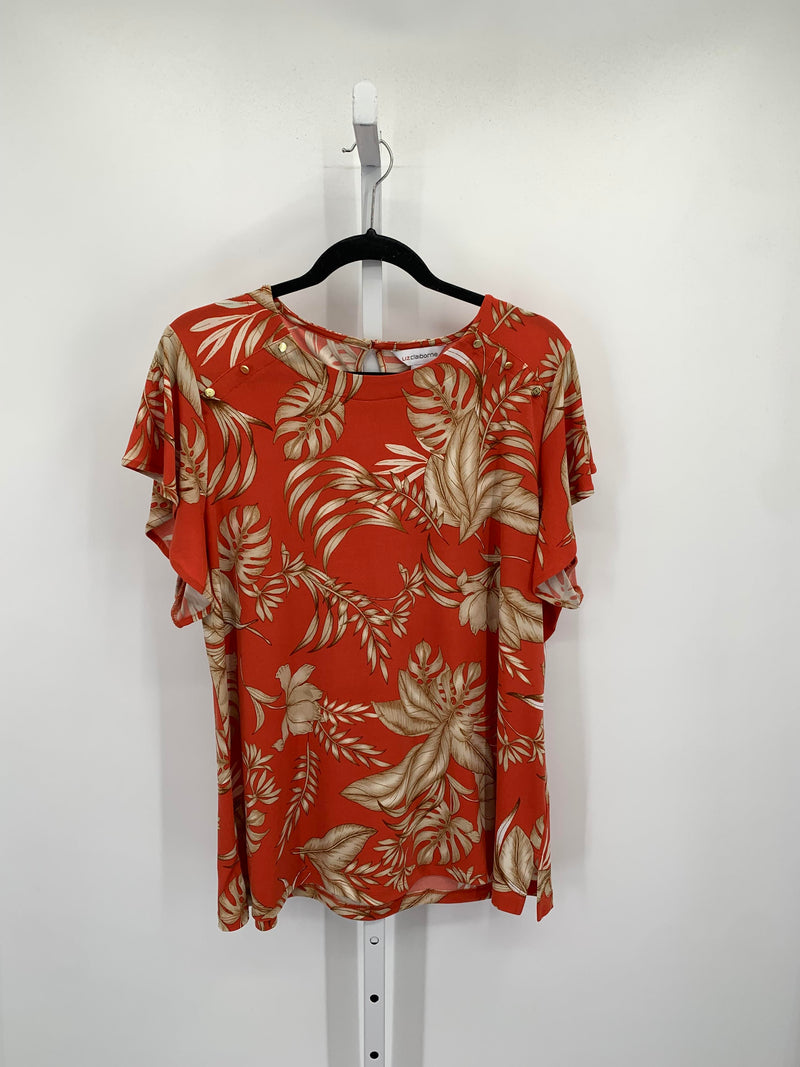 Liz Claiborne Size Extra Large Misses Short Sleeve Shirt