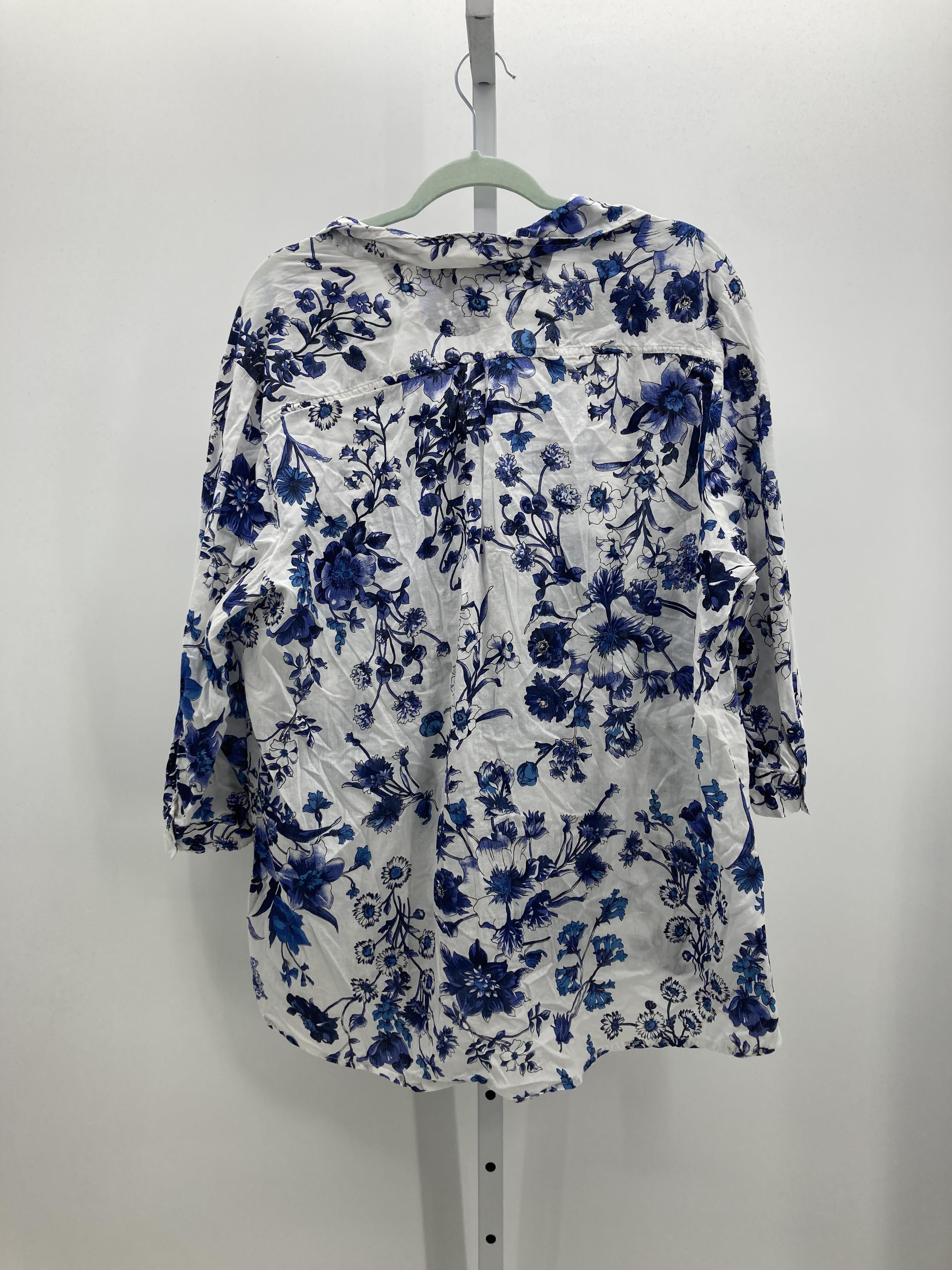 Roz & Ali Size 3X Womens 3/4 Sleeve Shirt