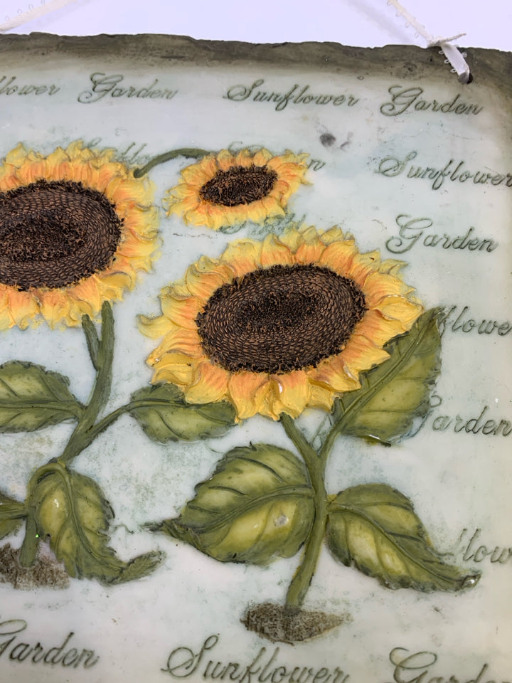 SUNFLOWER SLATE STYLE WALL HANGING.