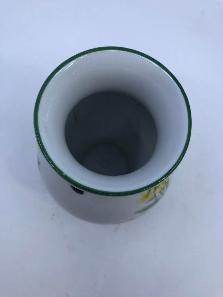 VTG THYME AND MUSTARD- WORCESTER HERBS PAINTED VASE.