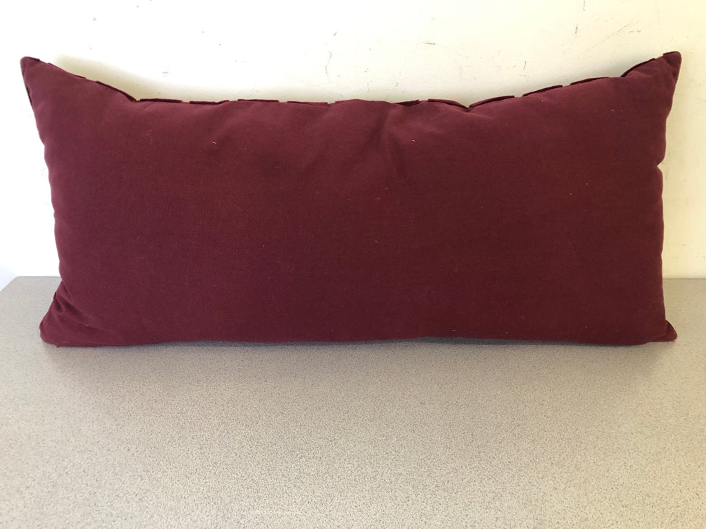 MAROON RECTANGLE STRIPED VELVET.