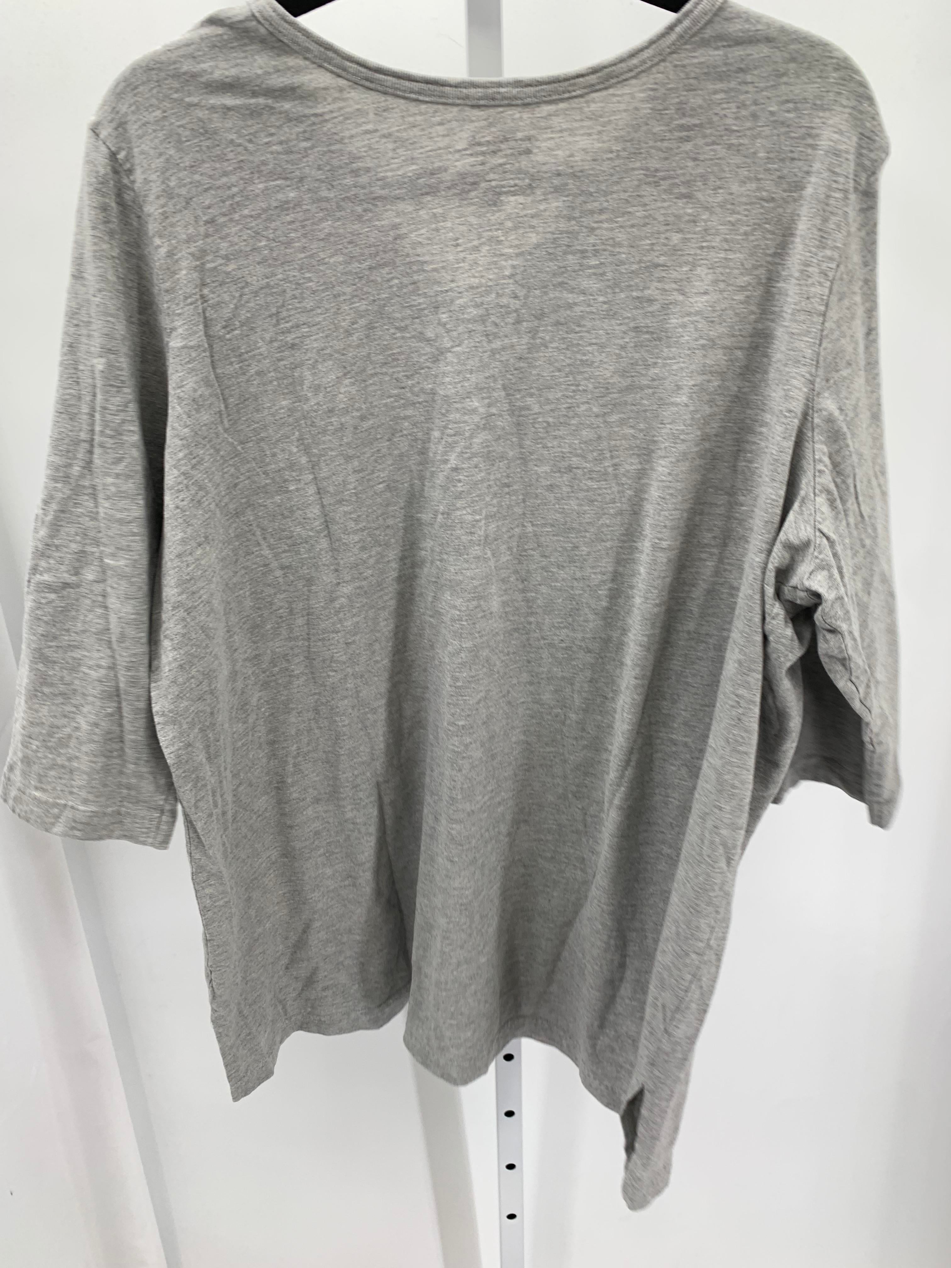 Size 1X Womens 3/4 Sleeve Shirt