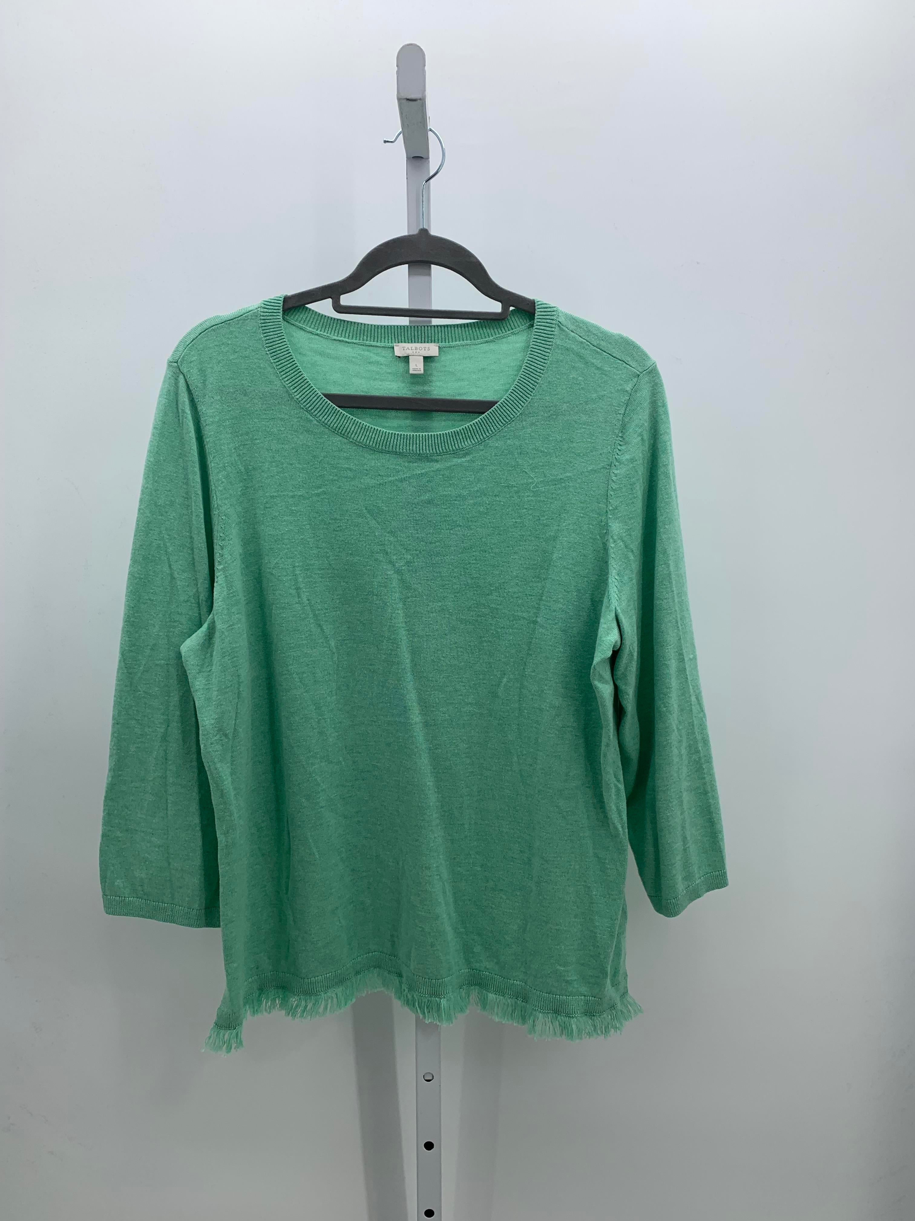 Talbots Size Large Misses 3/4 Sleeve Sweater