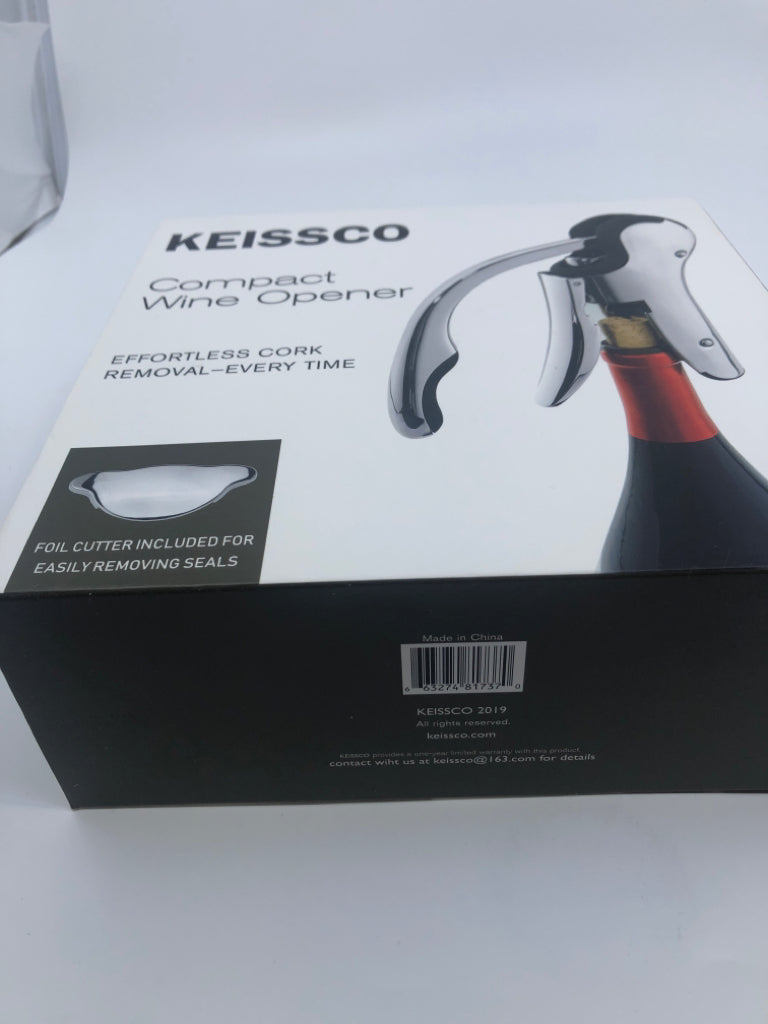 NIB KEISSCO COMPACT WINE OPENER.