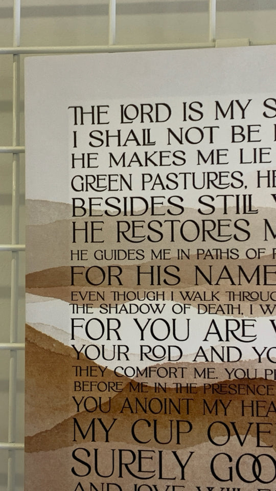 THE LORD IS MY SHEPARD CANVAS WALL ART.