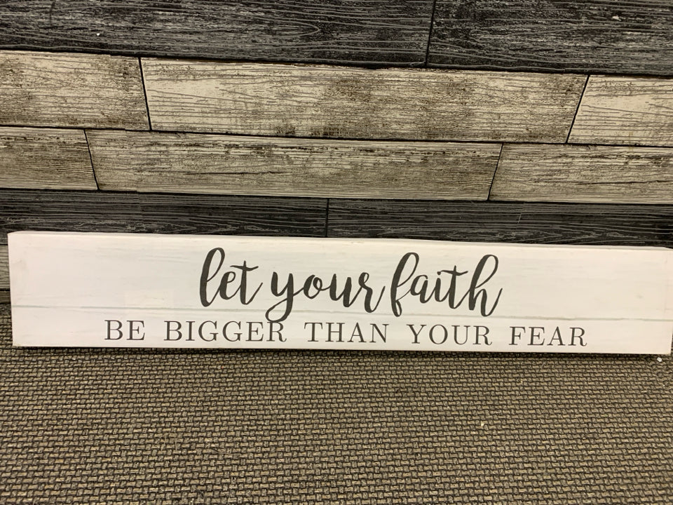 "LET YOUR FAITH" CANVAS WALL HANGING.
