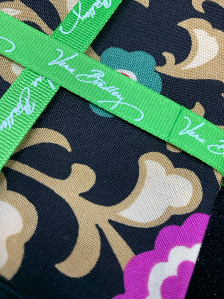 NEW VERA BRADLEY BLACK W/BRIGHT FLORAL NAPKINS