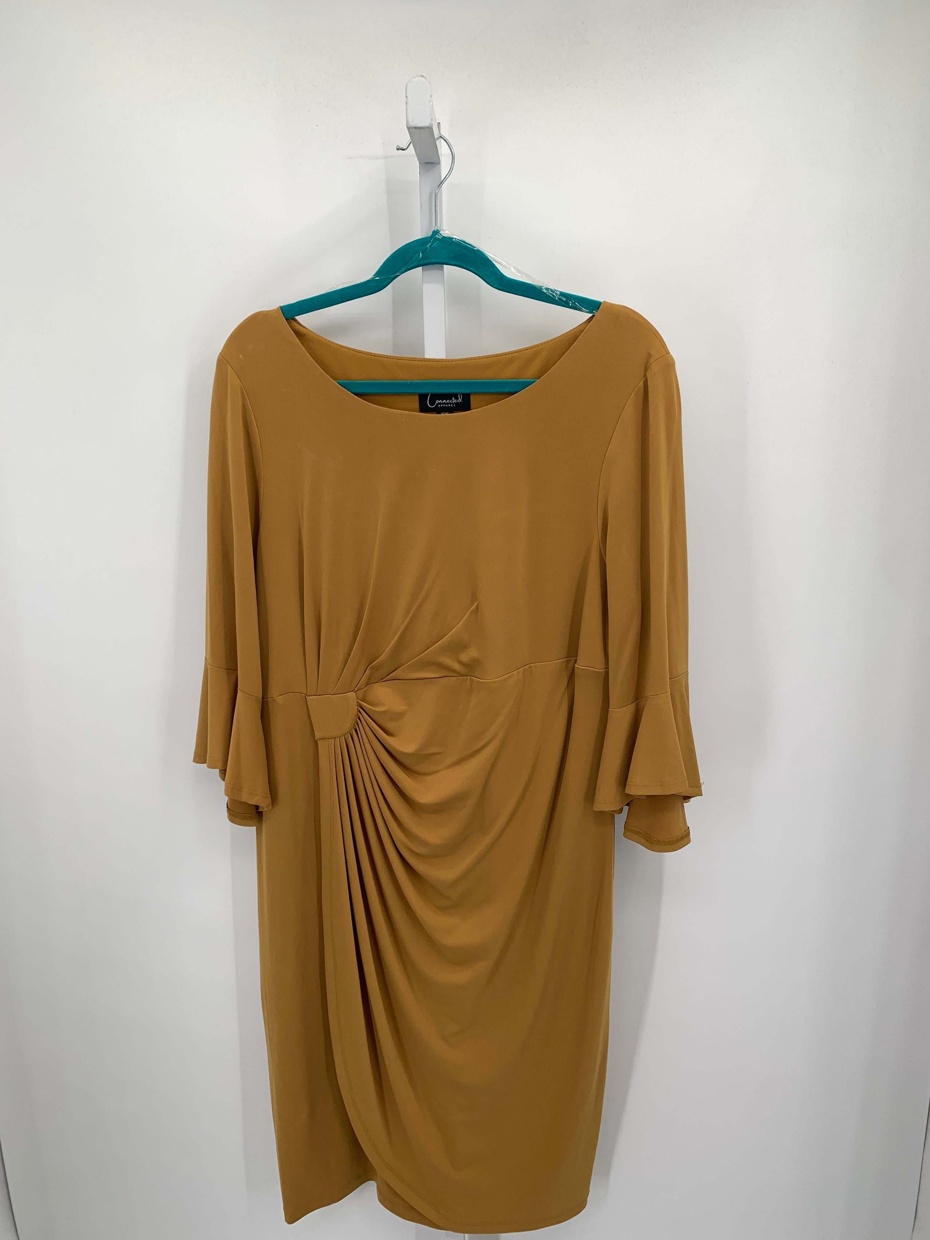 connected apparel Size 16 W Womens 3/4 Sleeve Dress