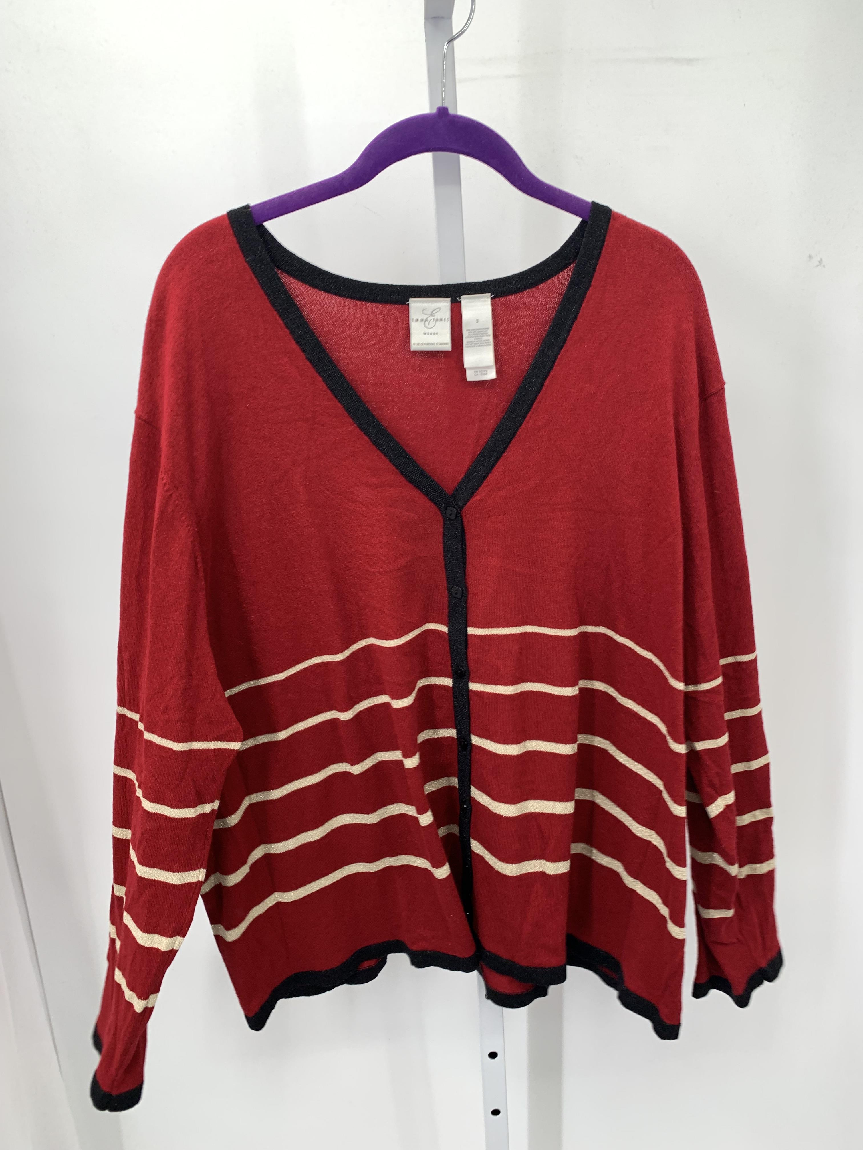 Size 3X Womens Long Slv Sweater