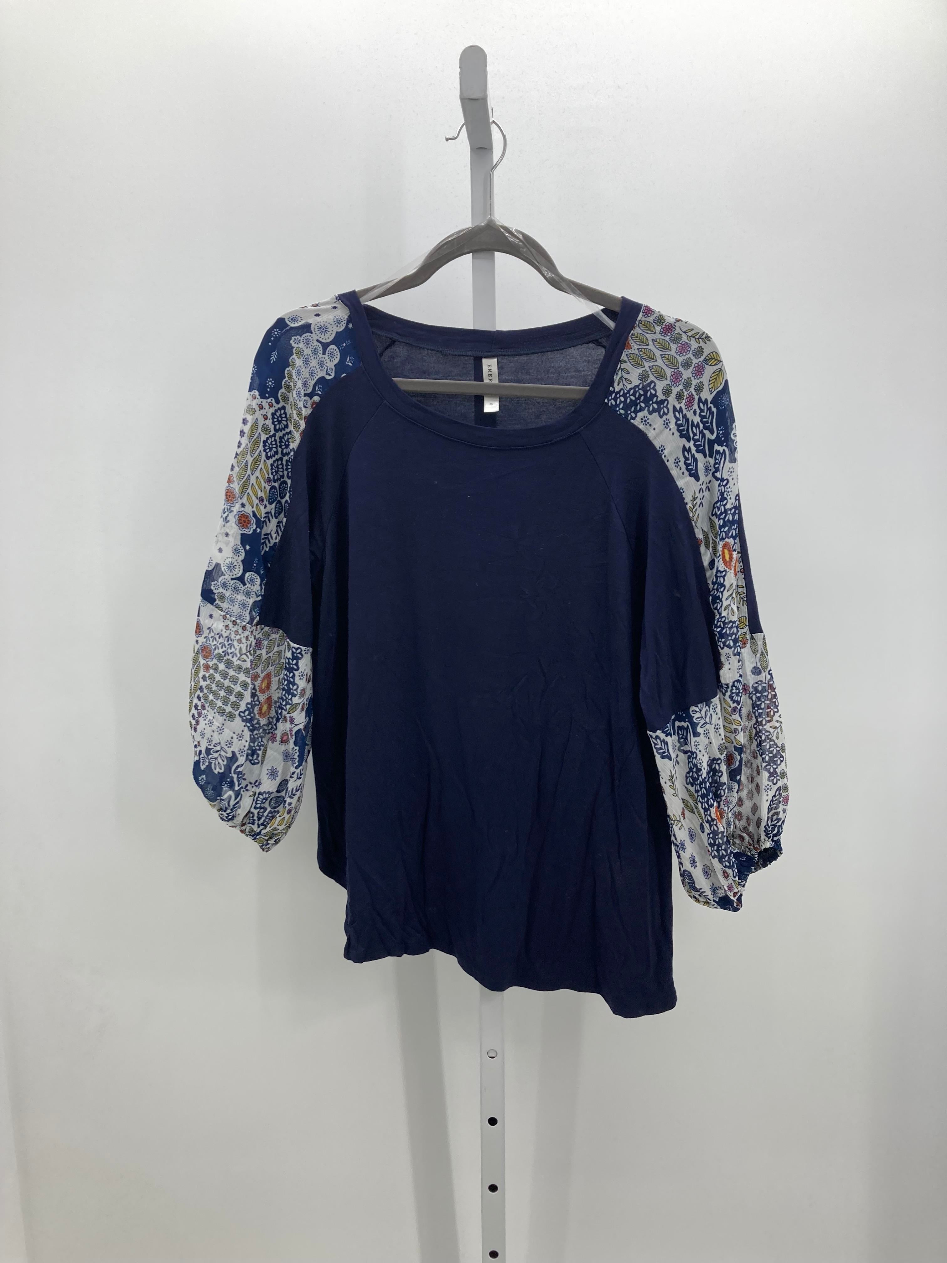 Emerald Size Small Misses 3/4 Sleeve Shirt