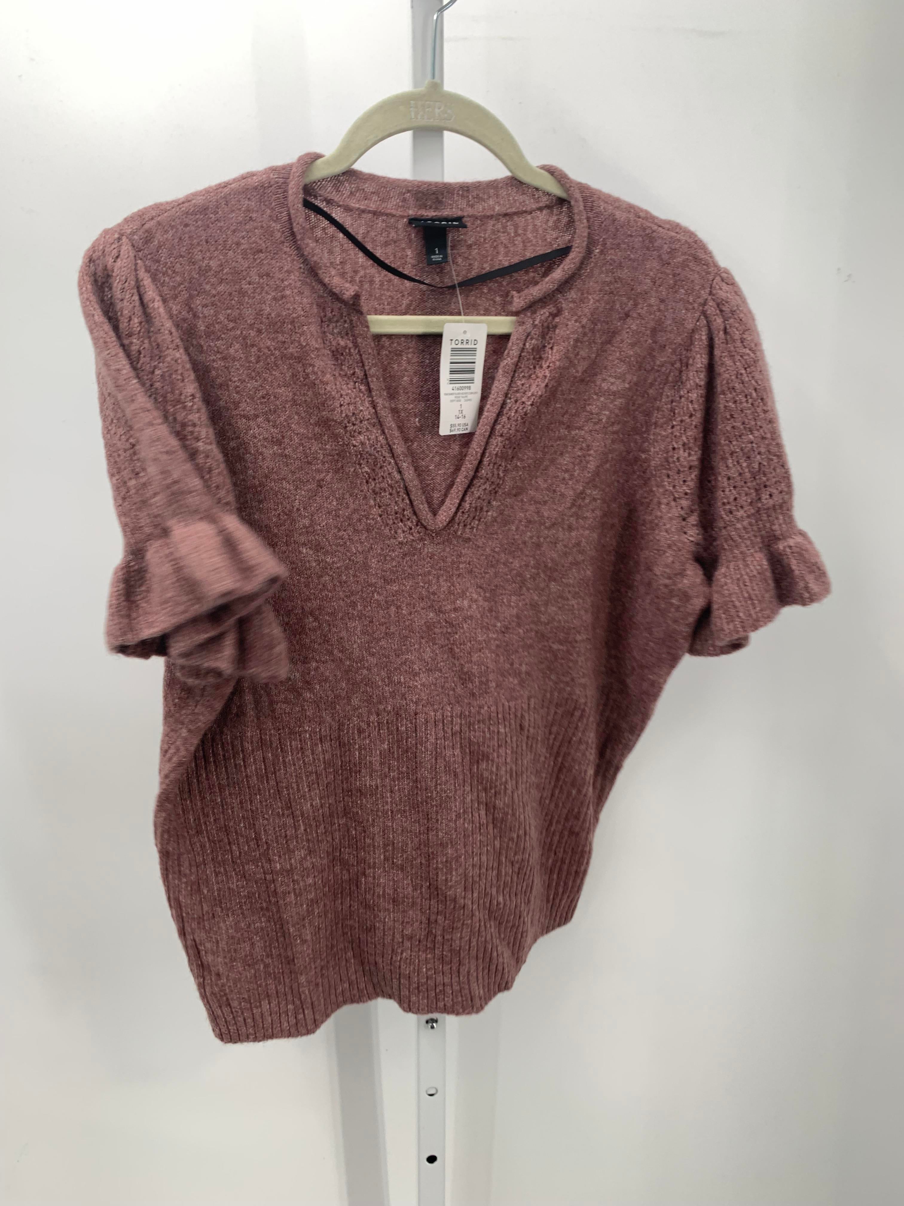 Torrid Size 1X Womens Short Slv Sweater