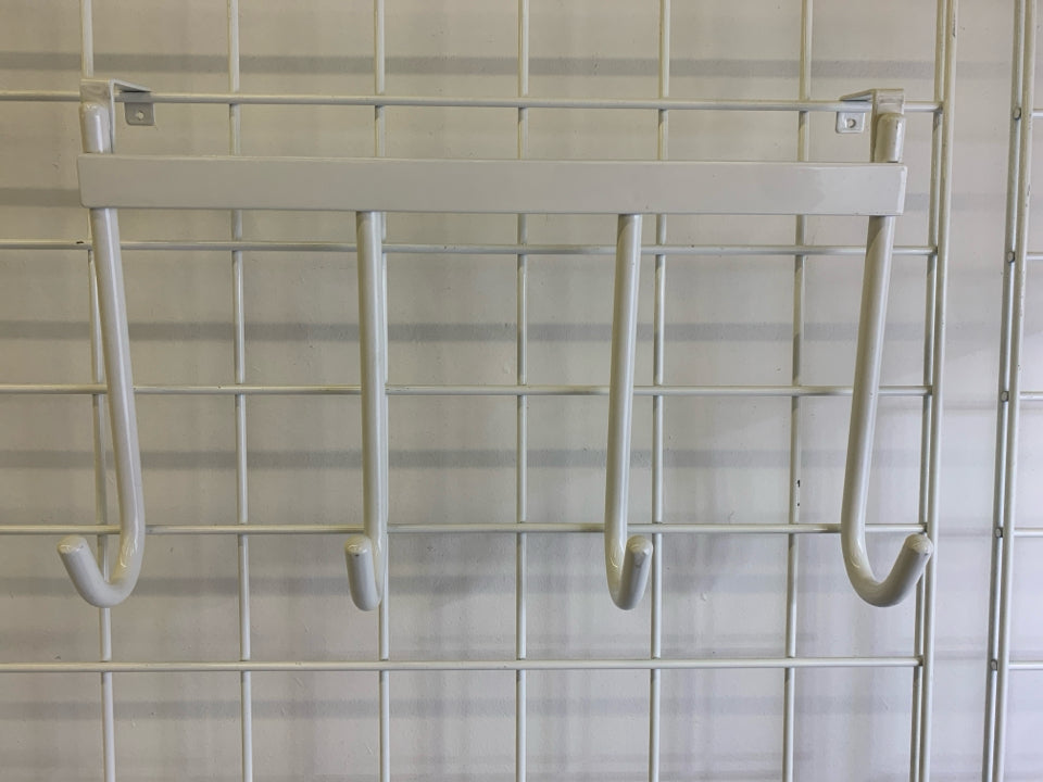 HEAVY WHITE OVER THE DOOR HOOKS.
