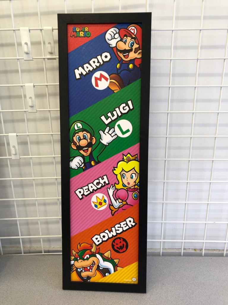 SUPER MARIO BRO CHARACTERS WALL ART.